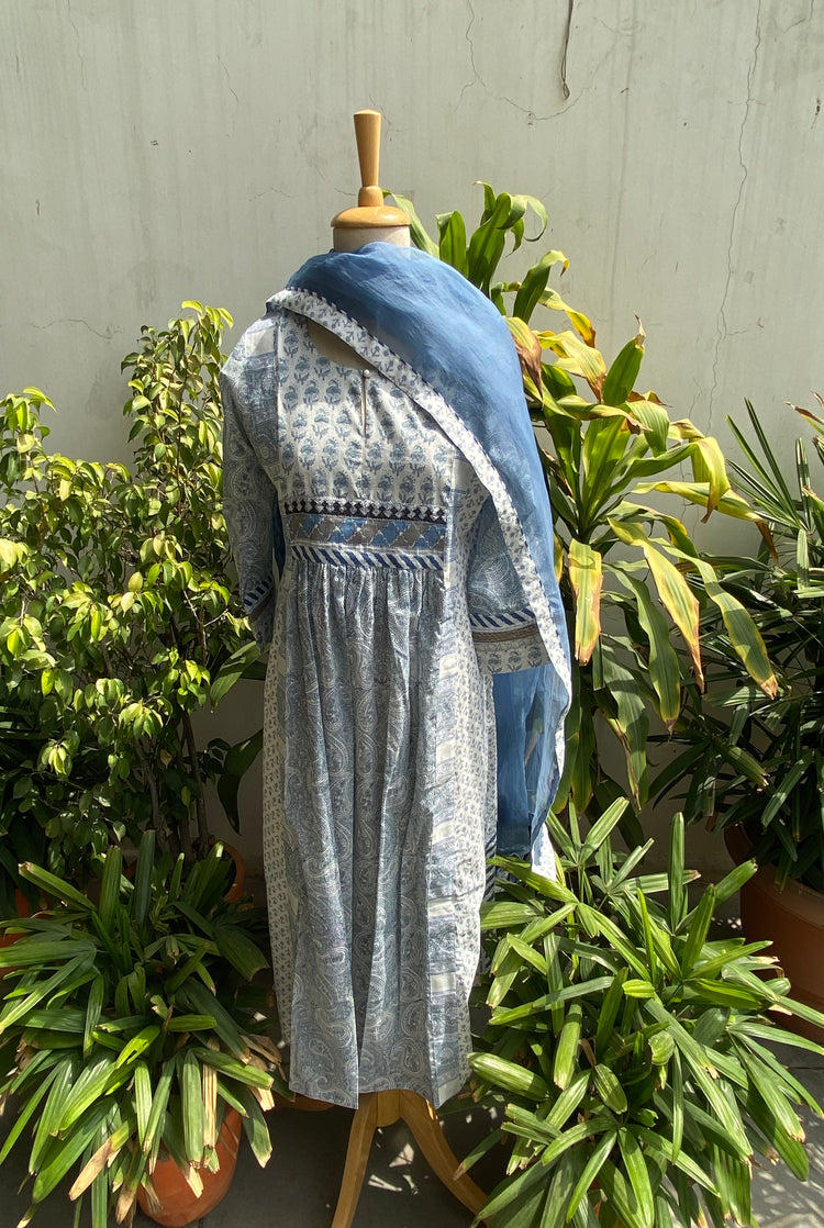 Rozana Chiffon Dupatta Light Blue (7021043482671)