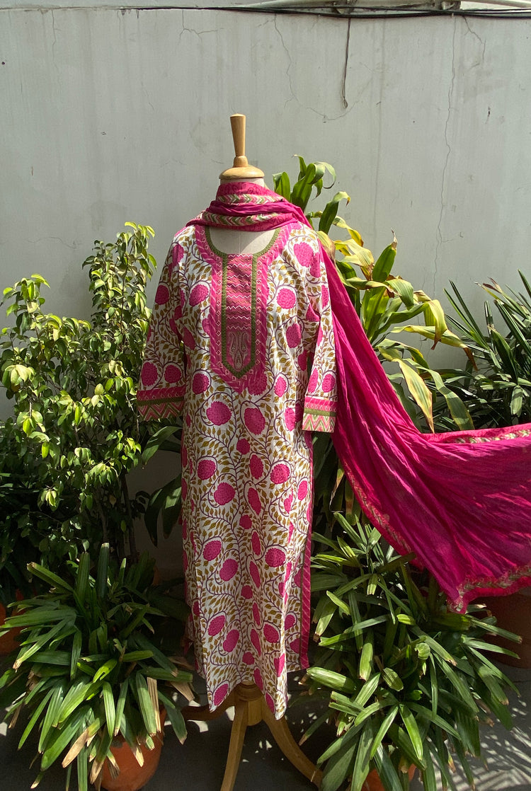 Rozana Cotton Dupatta Pink (7021106069551)