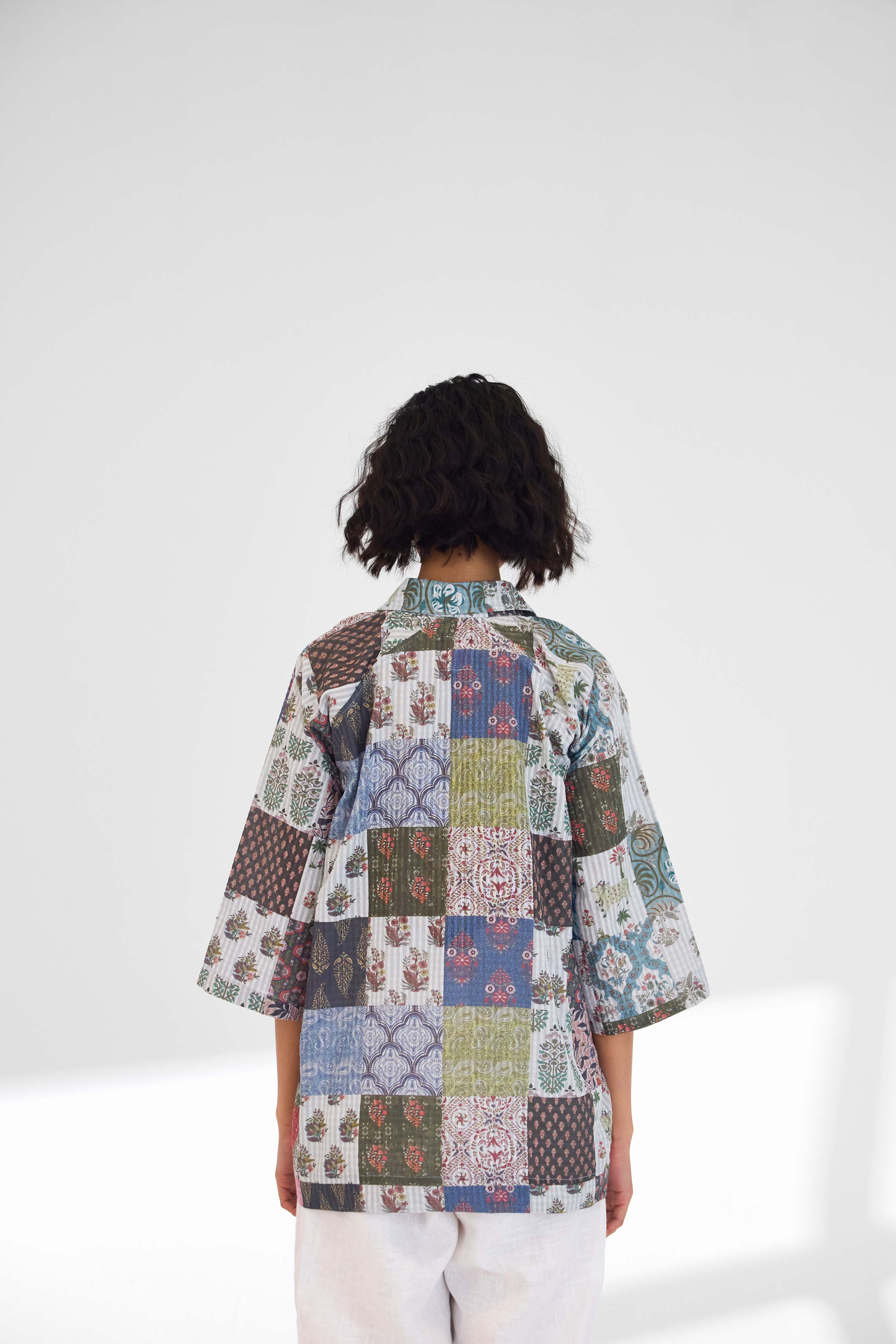 Lia Shirt Grey Check (9926529745195) (10014661706027)