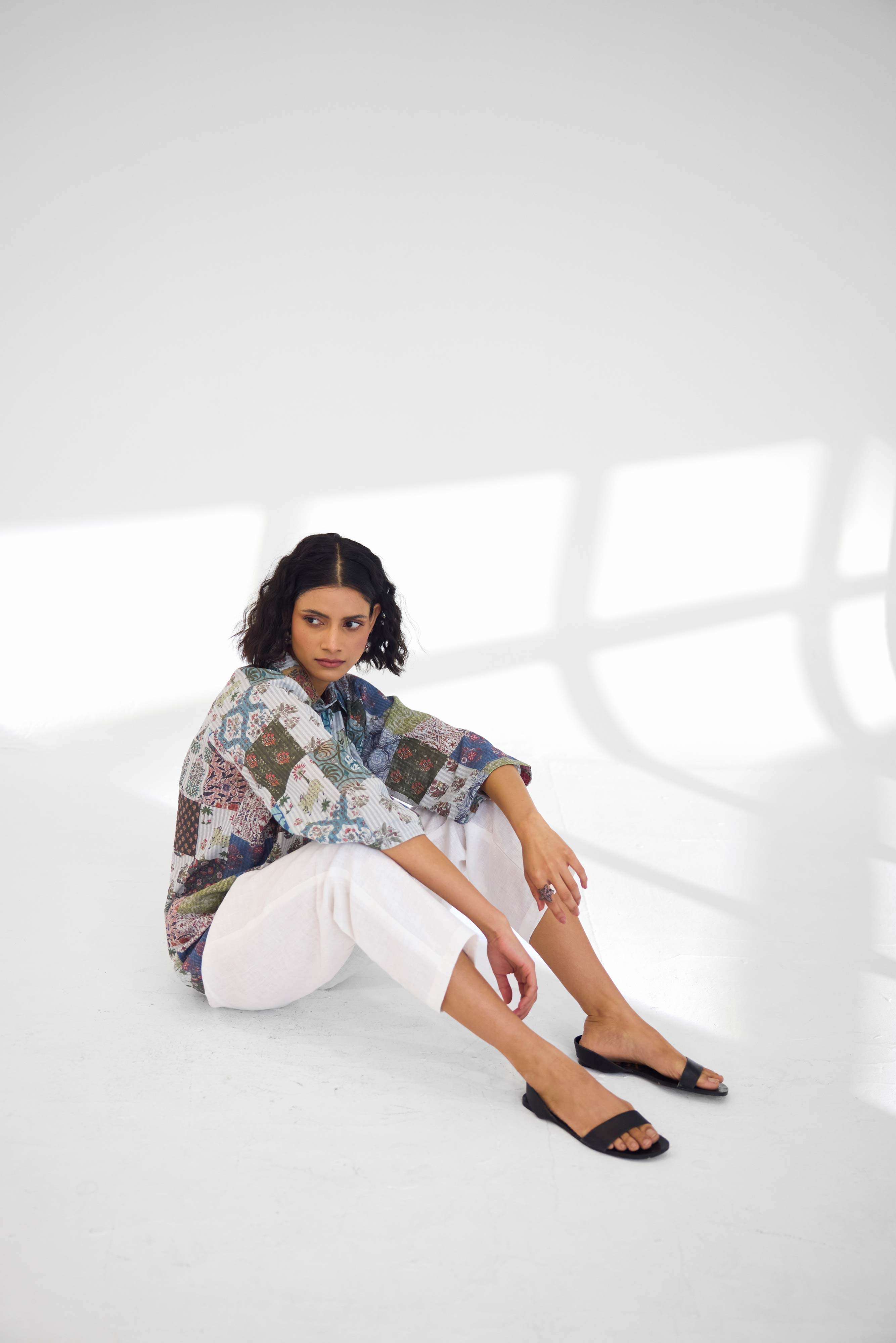 Lia Shirt Grey Check (9926529745195) (10014661706027)