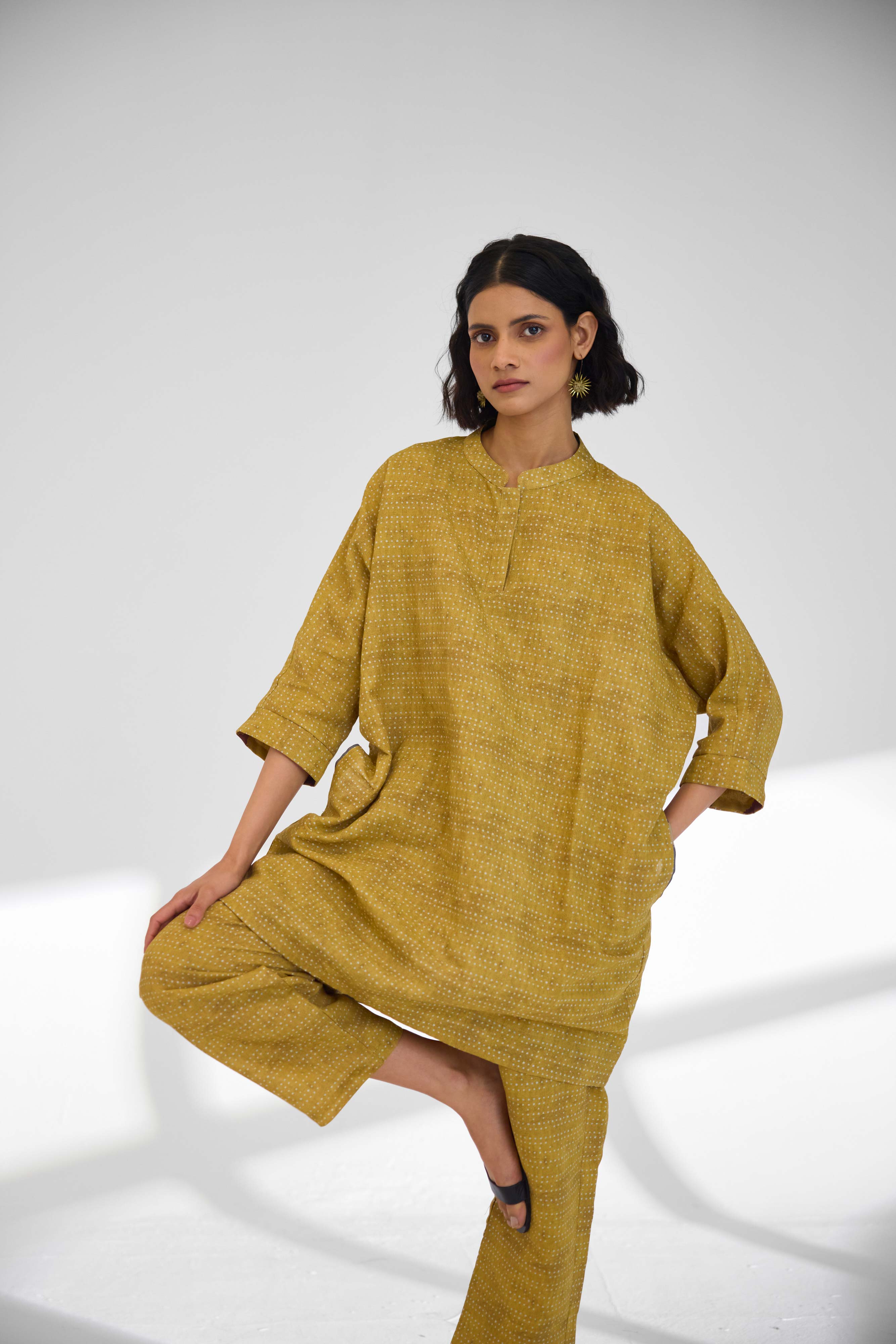 Boxy Co-ord Set Ochre (9926477349163)