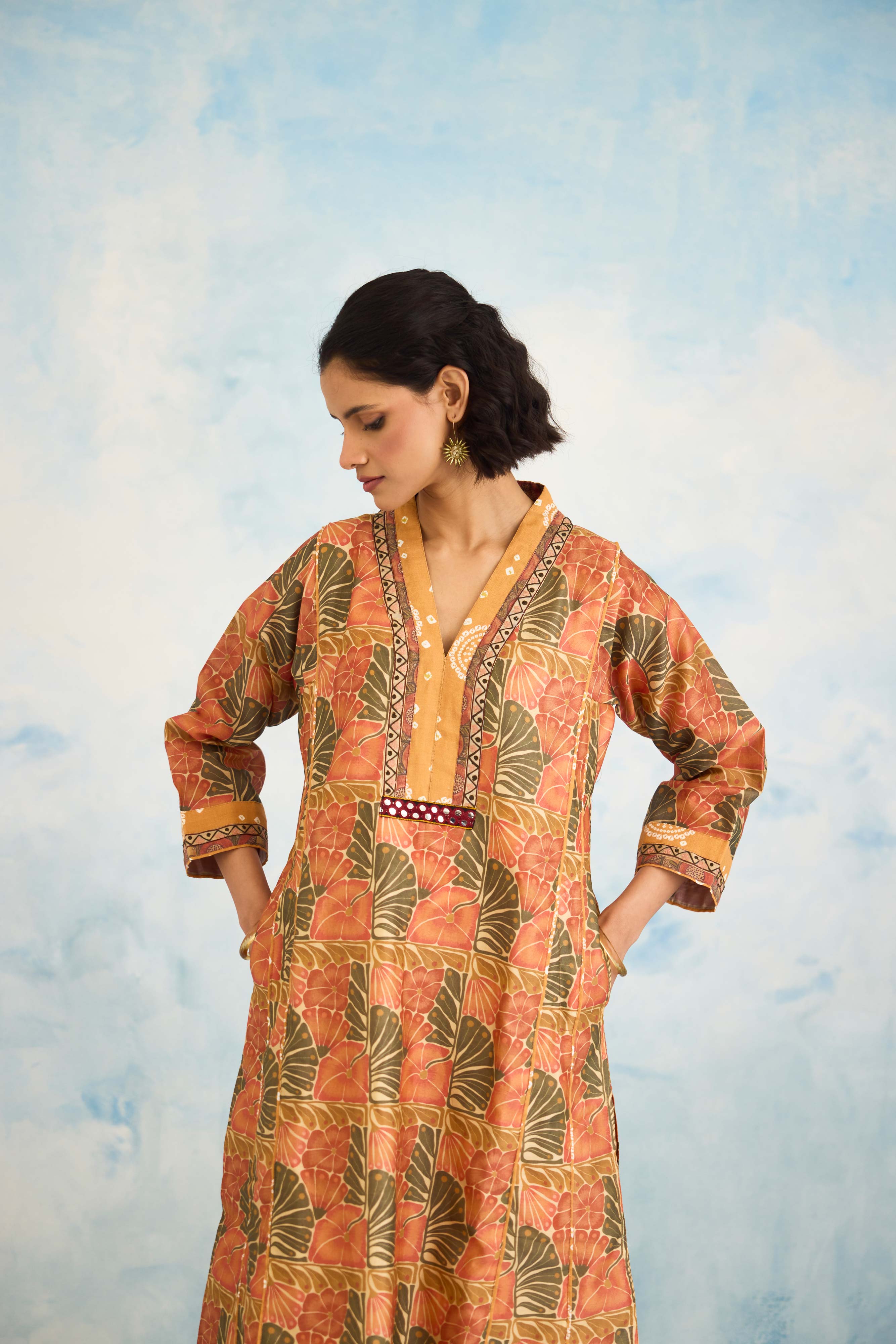 Tulsi Kurta Beige Orange (9926162972971)