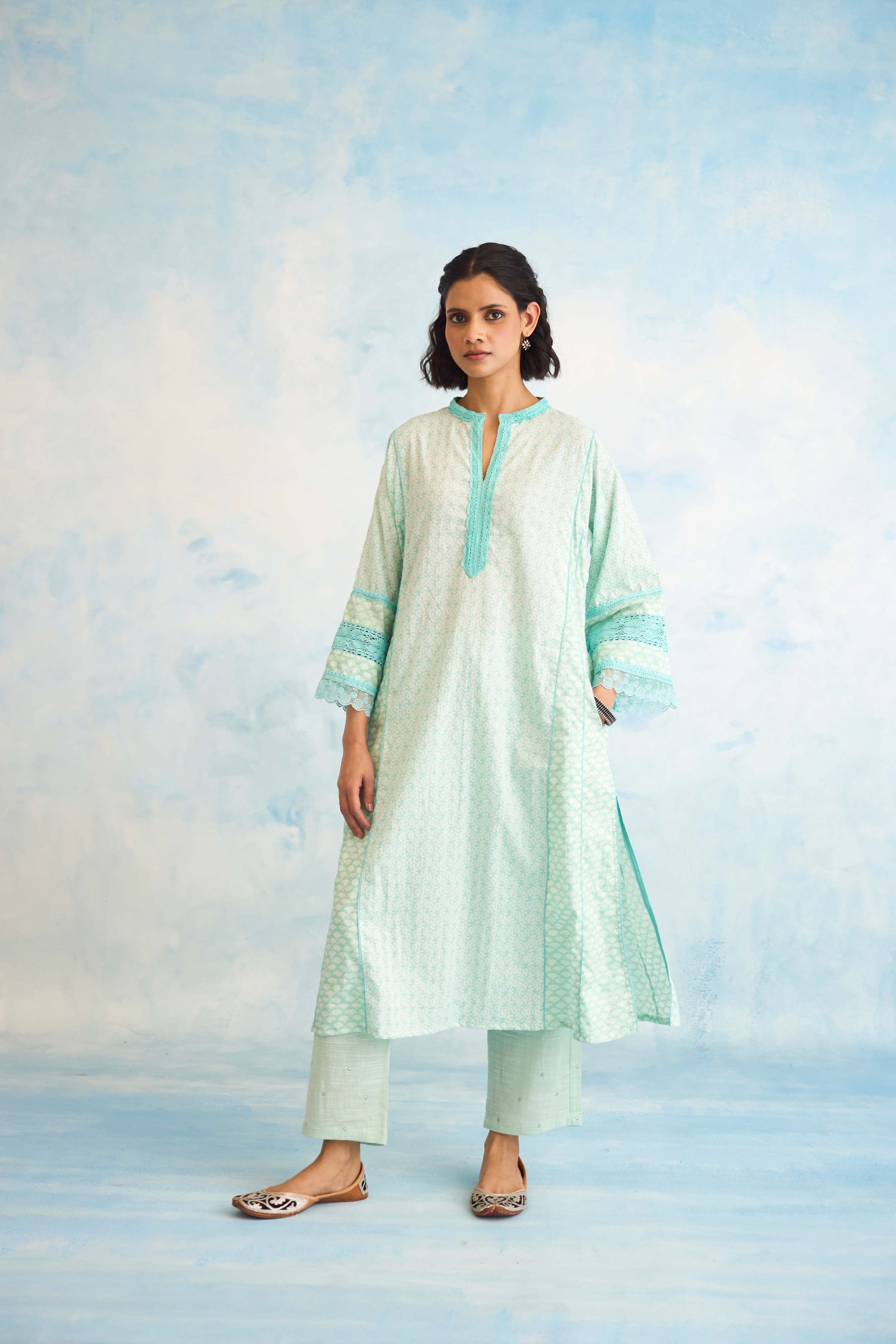 Ramya Pant Light Turquoise (9926460932395) (9998969274667)