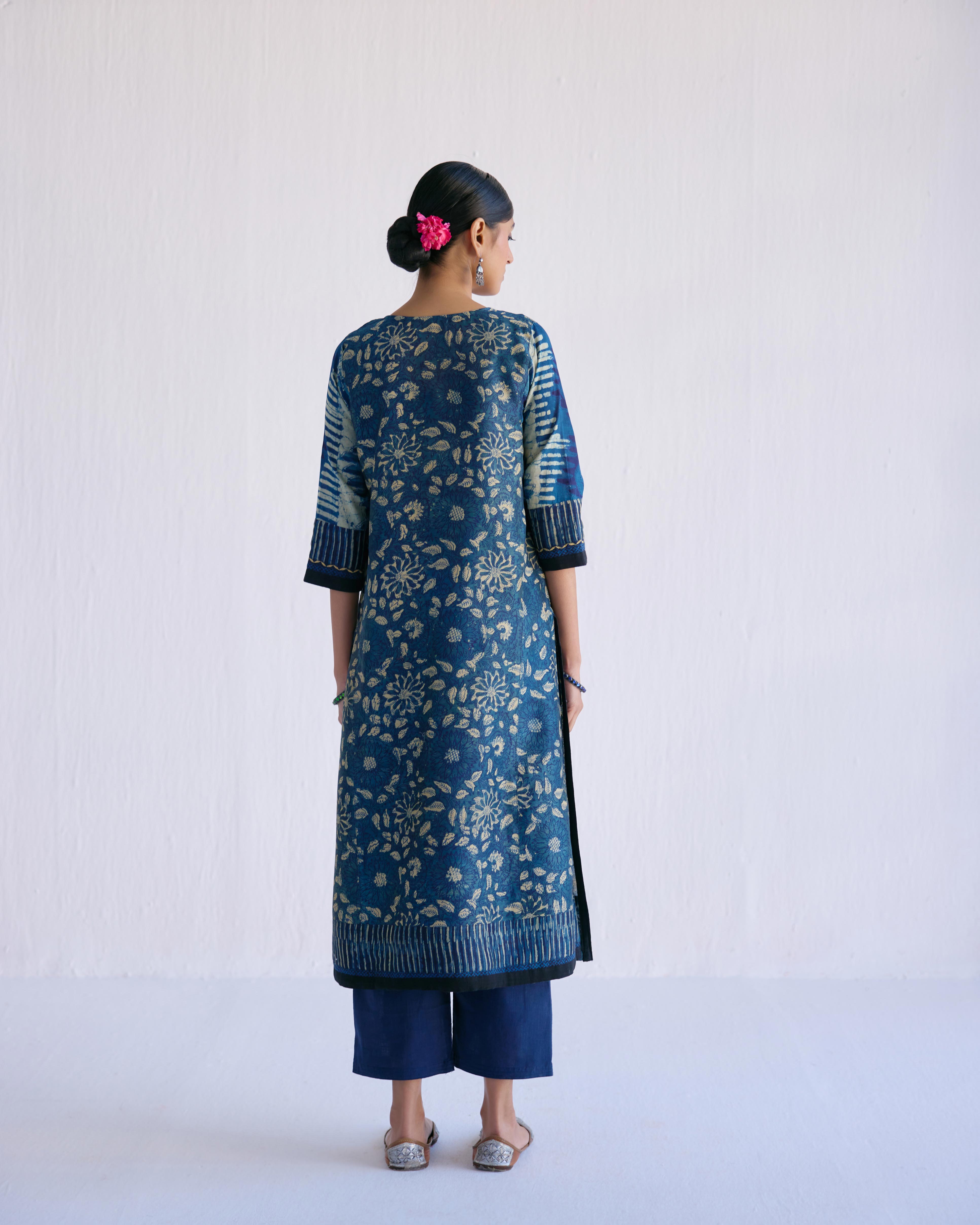 Miran Kurta Teal Beige (9143140352299)