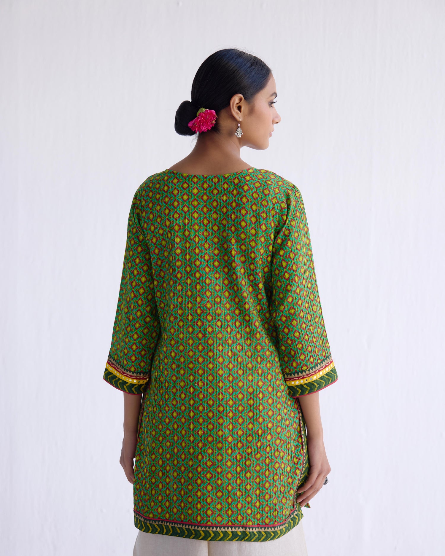 Rozana Kurti Green Red (9141803188523)