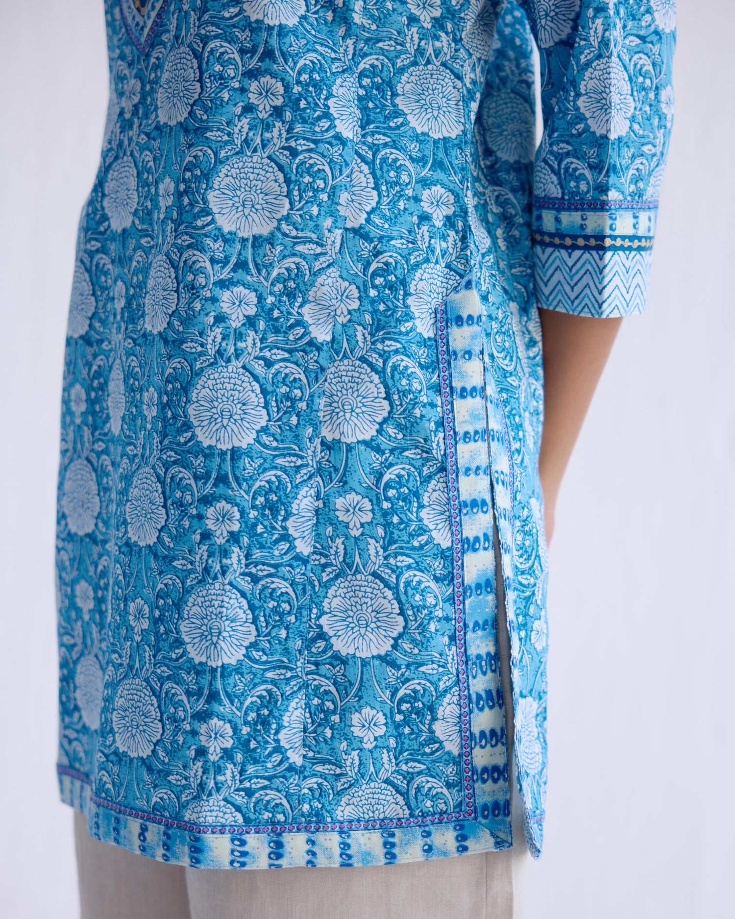 Rozana Kurti Light Blue White (9141820981547)