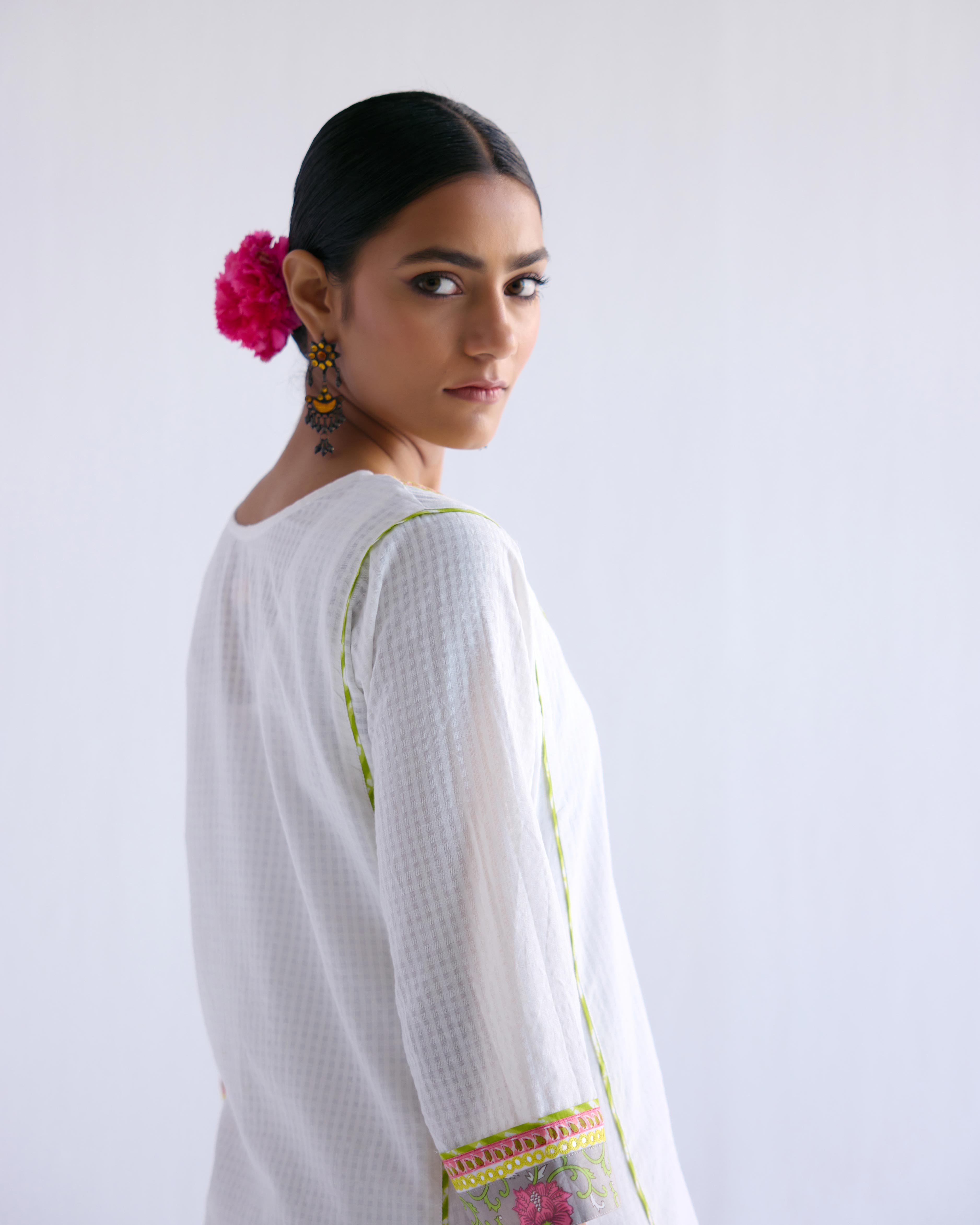 Rozana Kurta White (9143179510059)