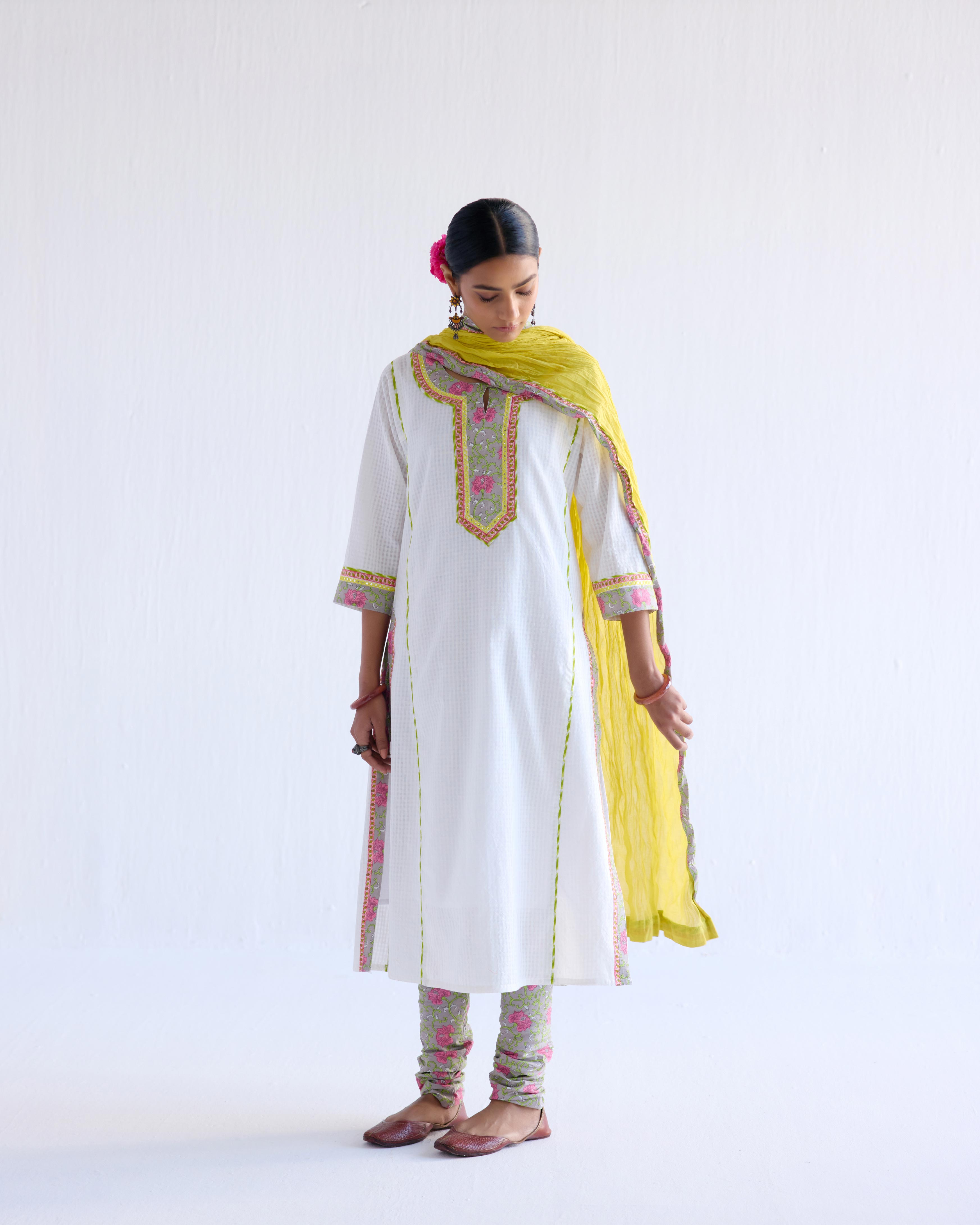 Rozana Kurta White (9143179510059)