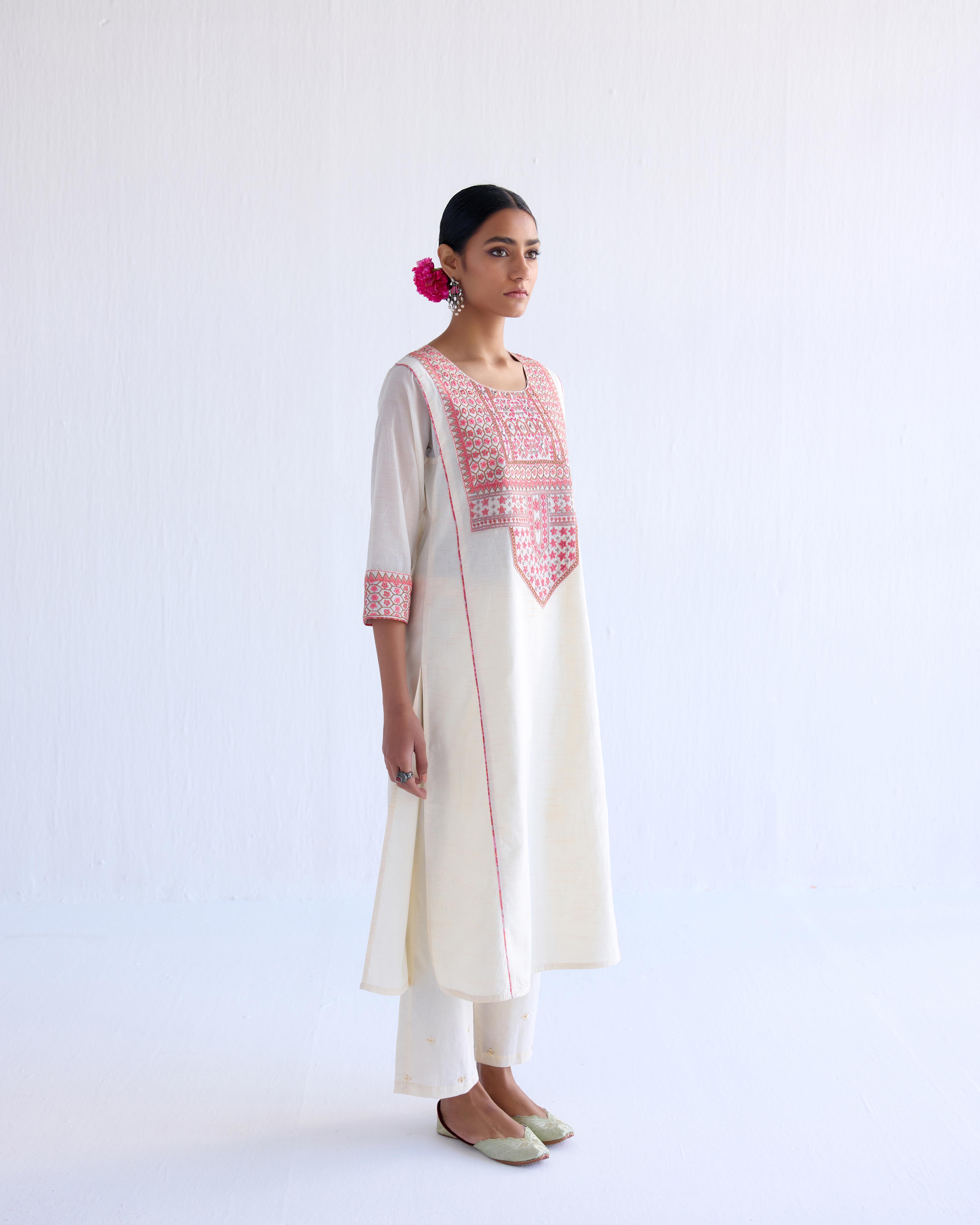 Dienne Kurta Cream Peach (9143885693227)