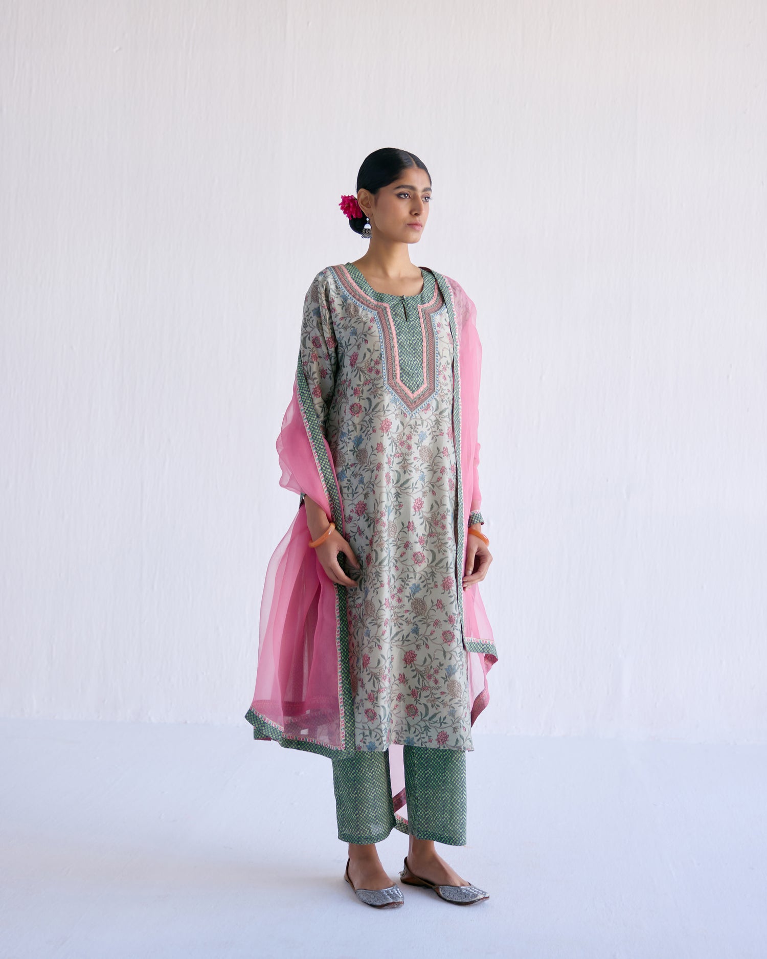 Rozana Kurta Sage Peach (9097817948459)