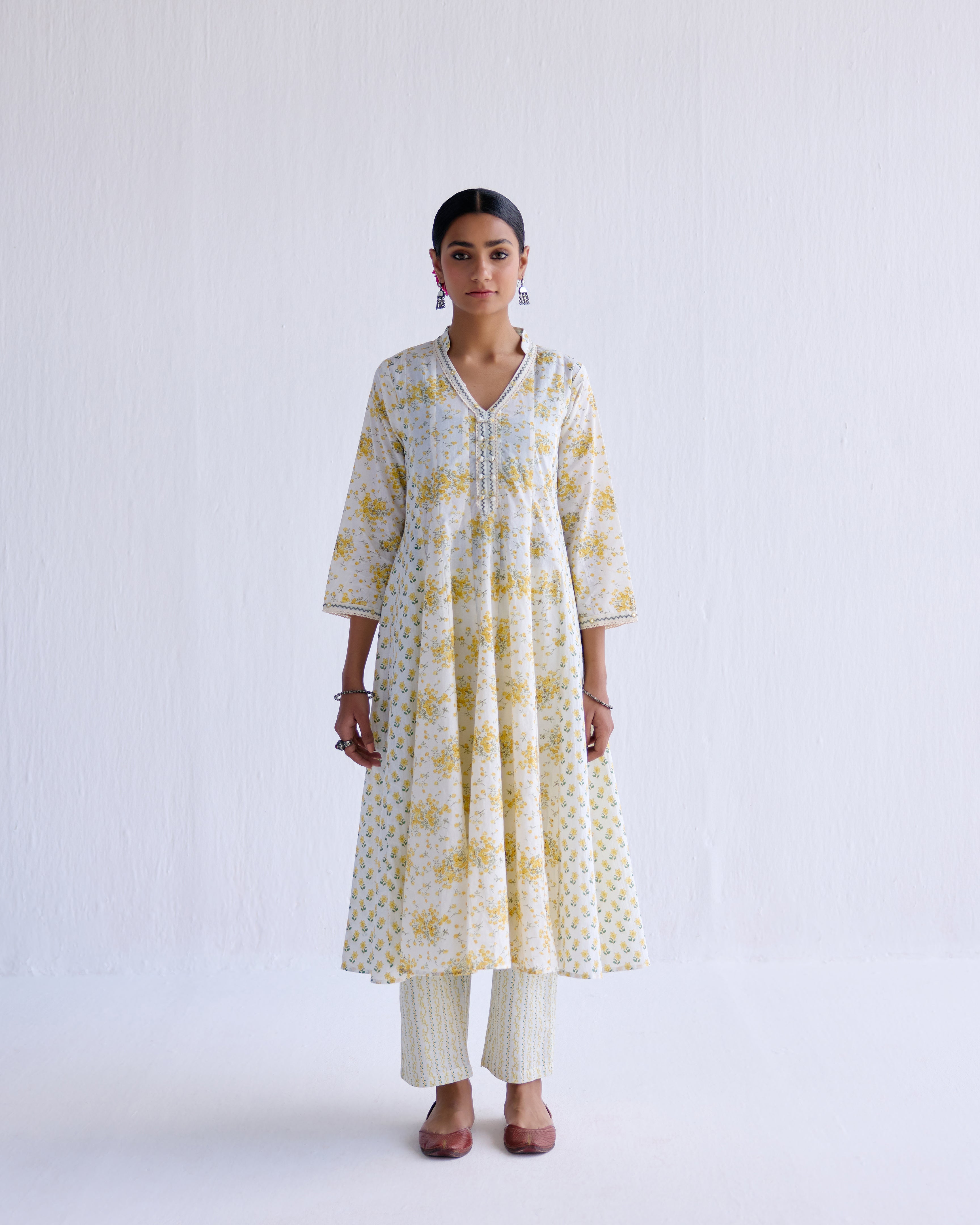 Mehtab Kurta Off White Yellow (9097268461867)