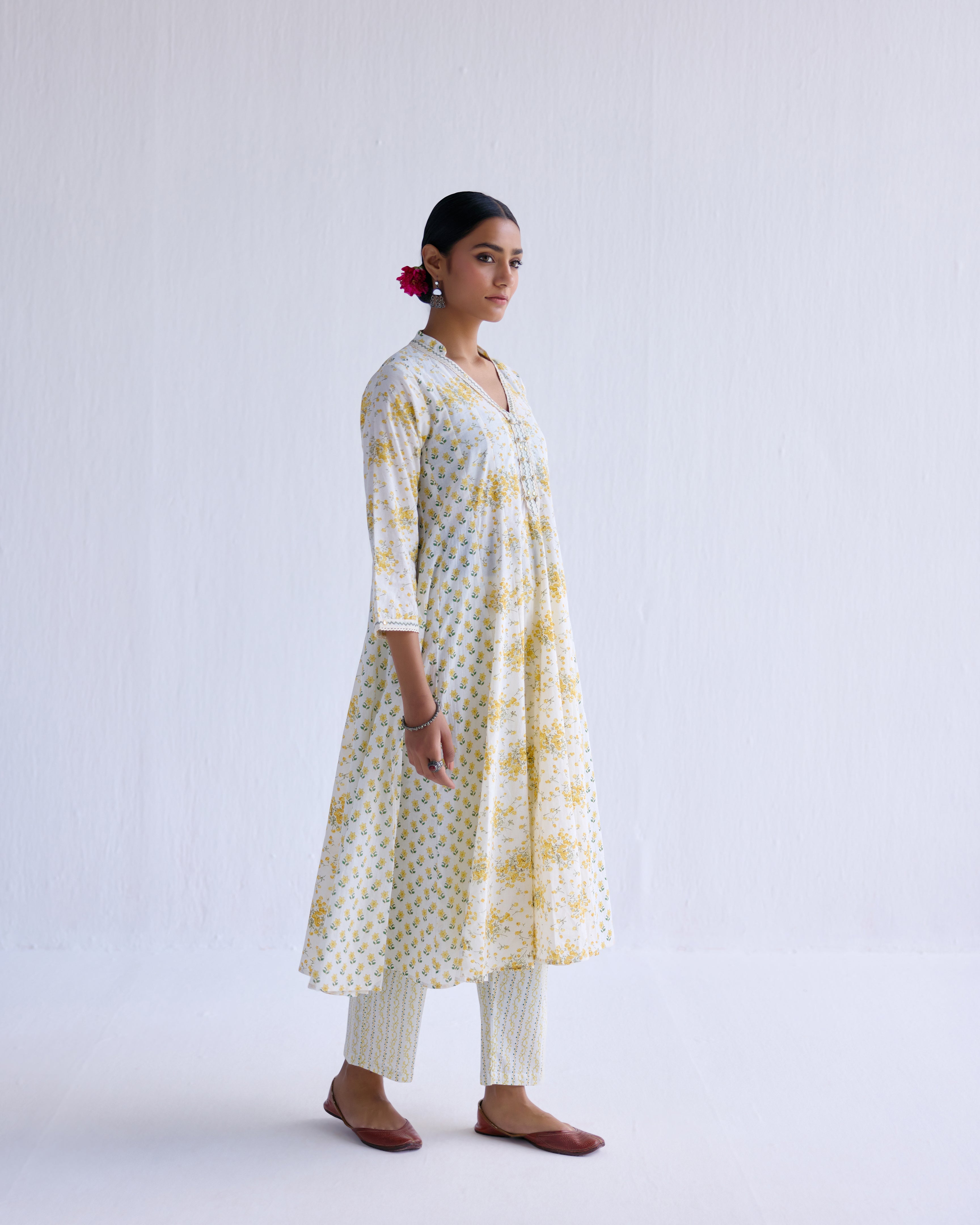 Mehtab Kurta Off White Yellow (9097268461867)