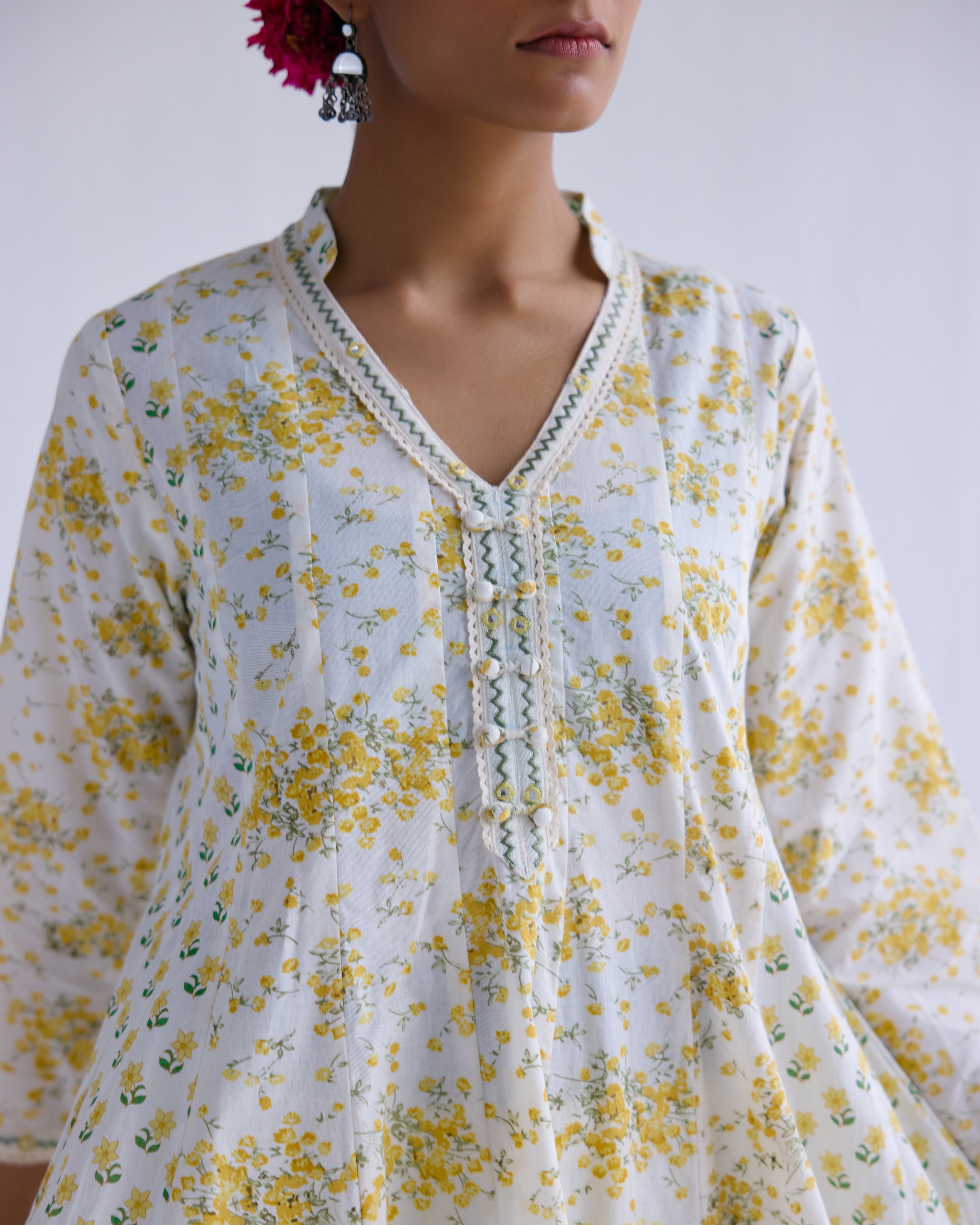 Mehtab Kurta Off White Yellow (9097268461867)