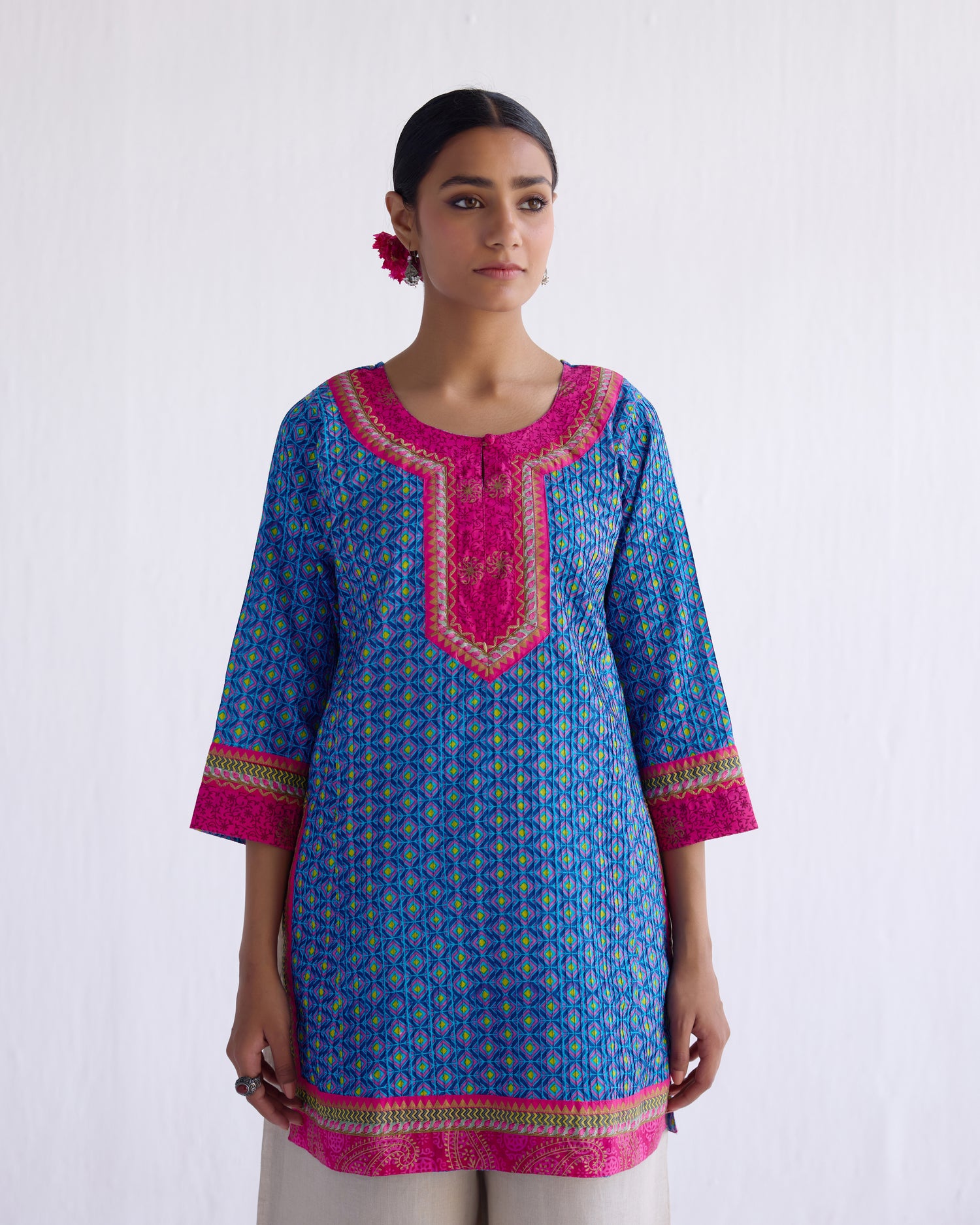 Kurti Blue Pink (9099945869611)