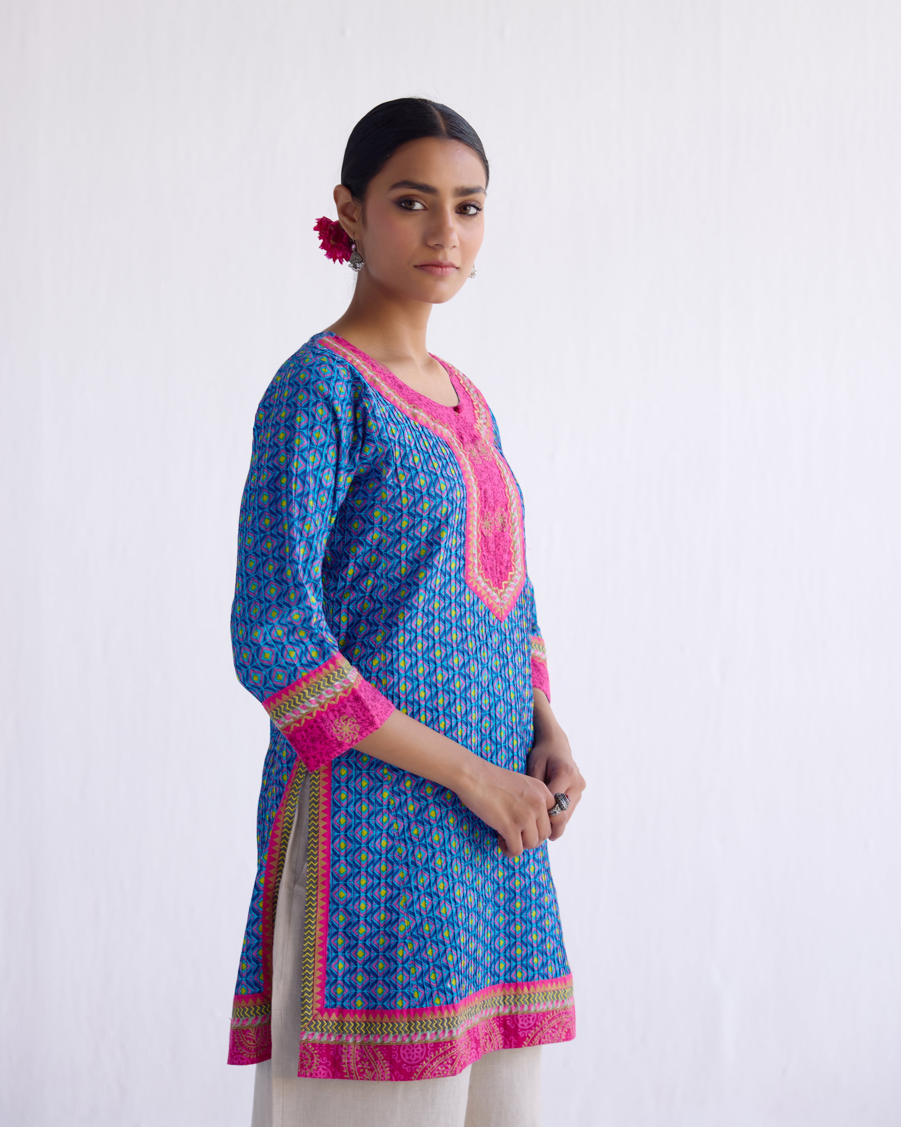 Kurti Blue Pink (9099945869611)