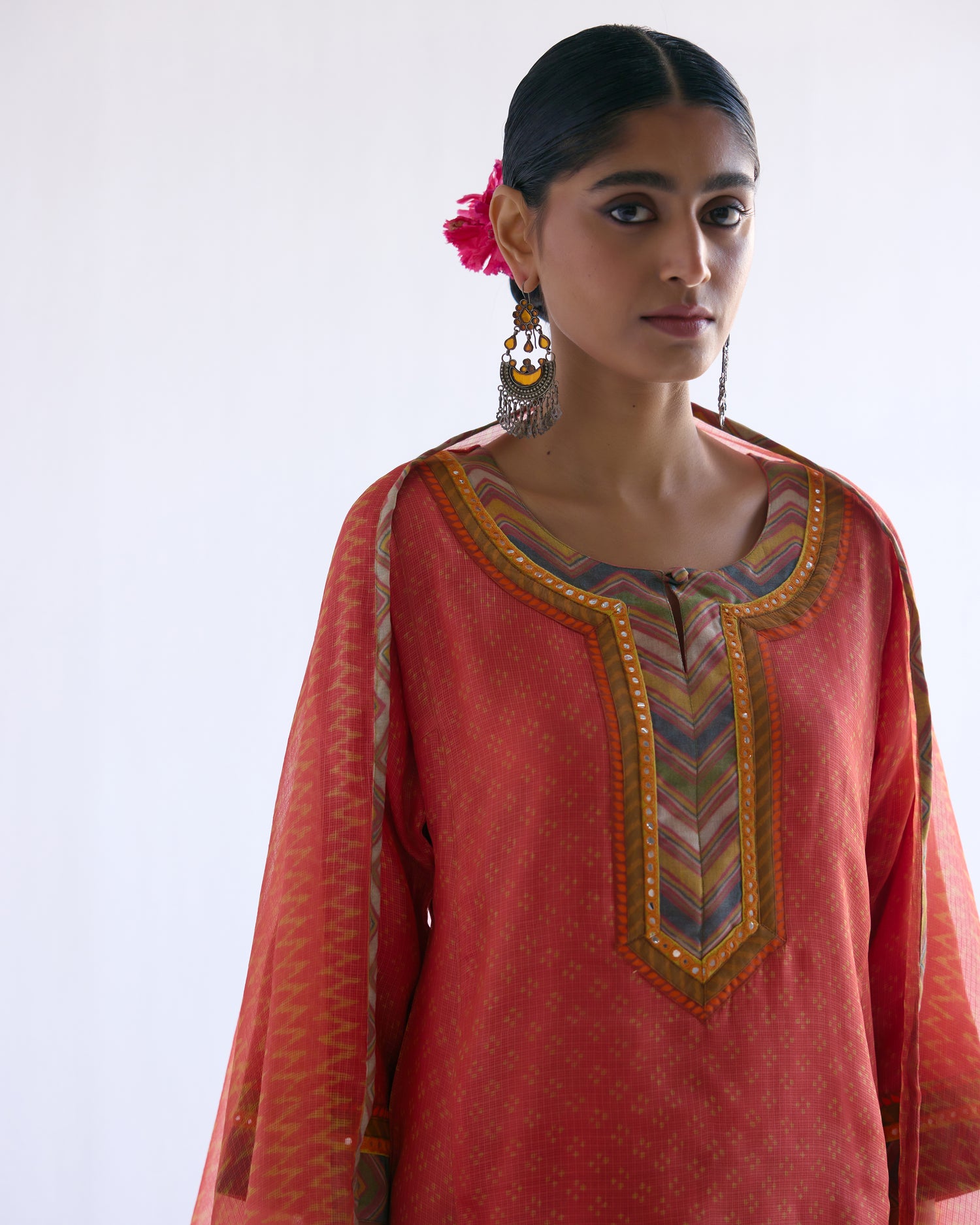 Rozana Kota Silk Dupatta Peach Yellow (9097735766315)