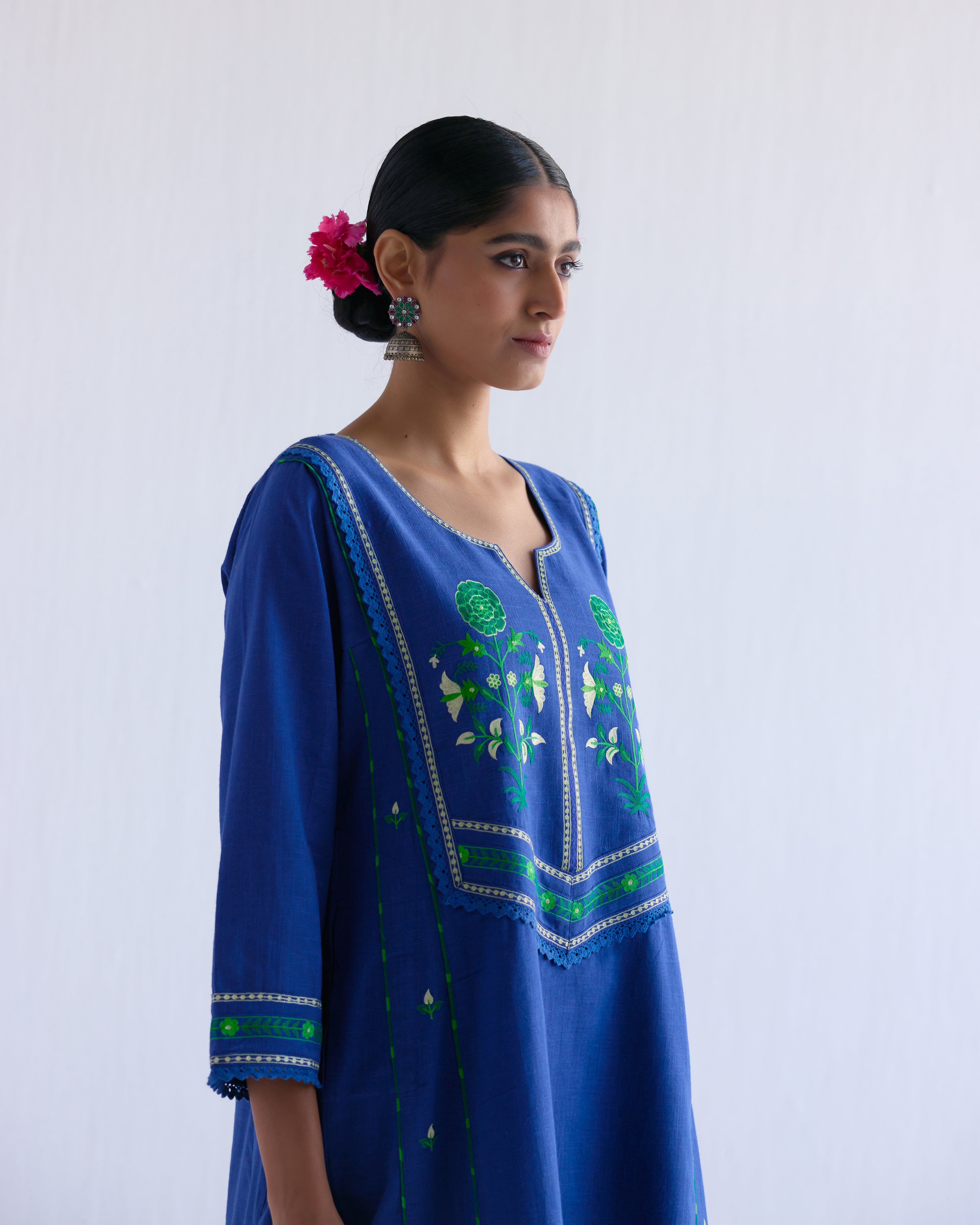 Mughal Kurta Blue (9097356837163)