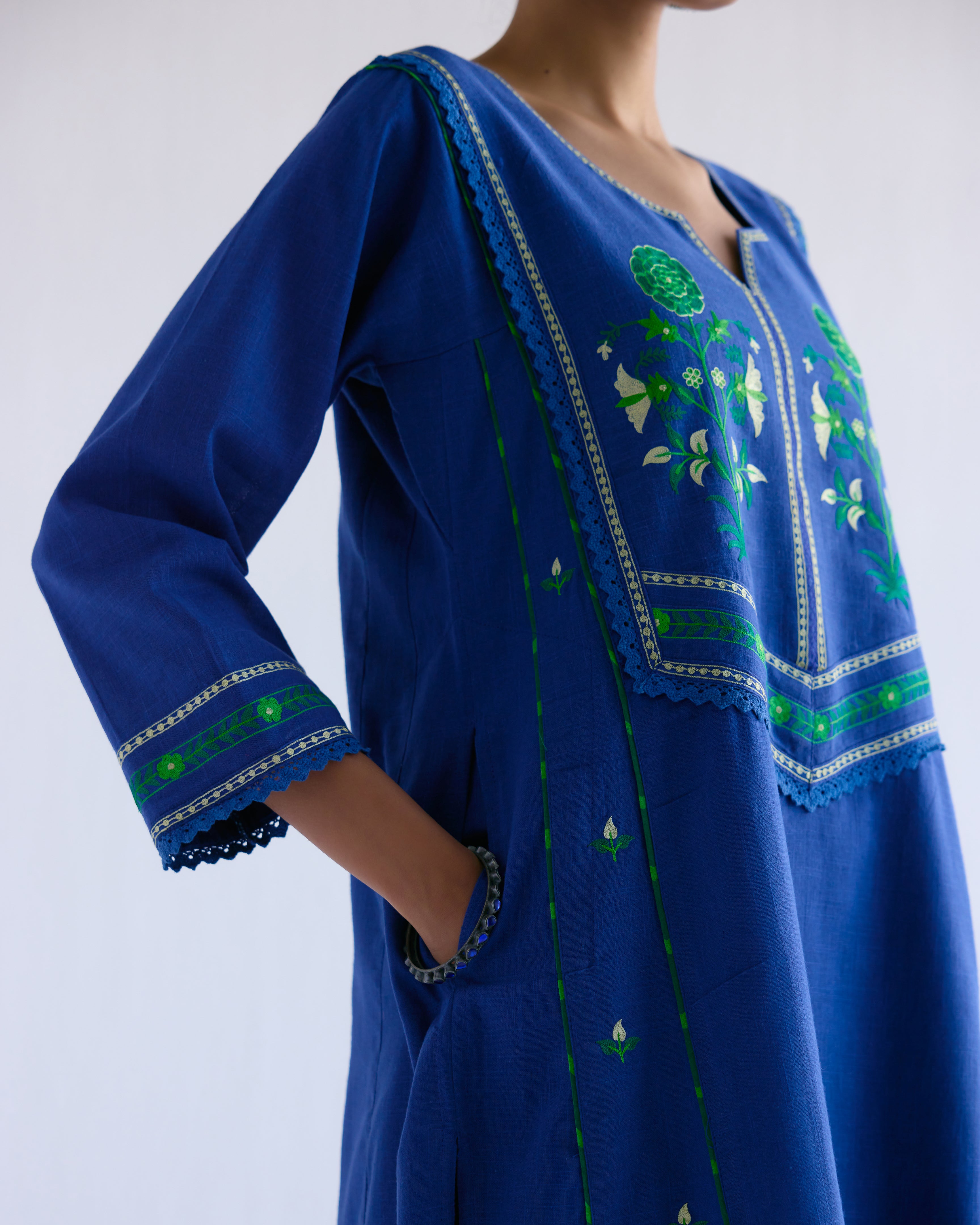 Mughal Kurta Blue (9097356837163)