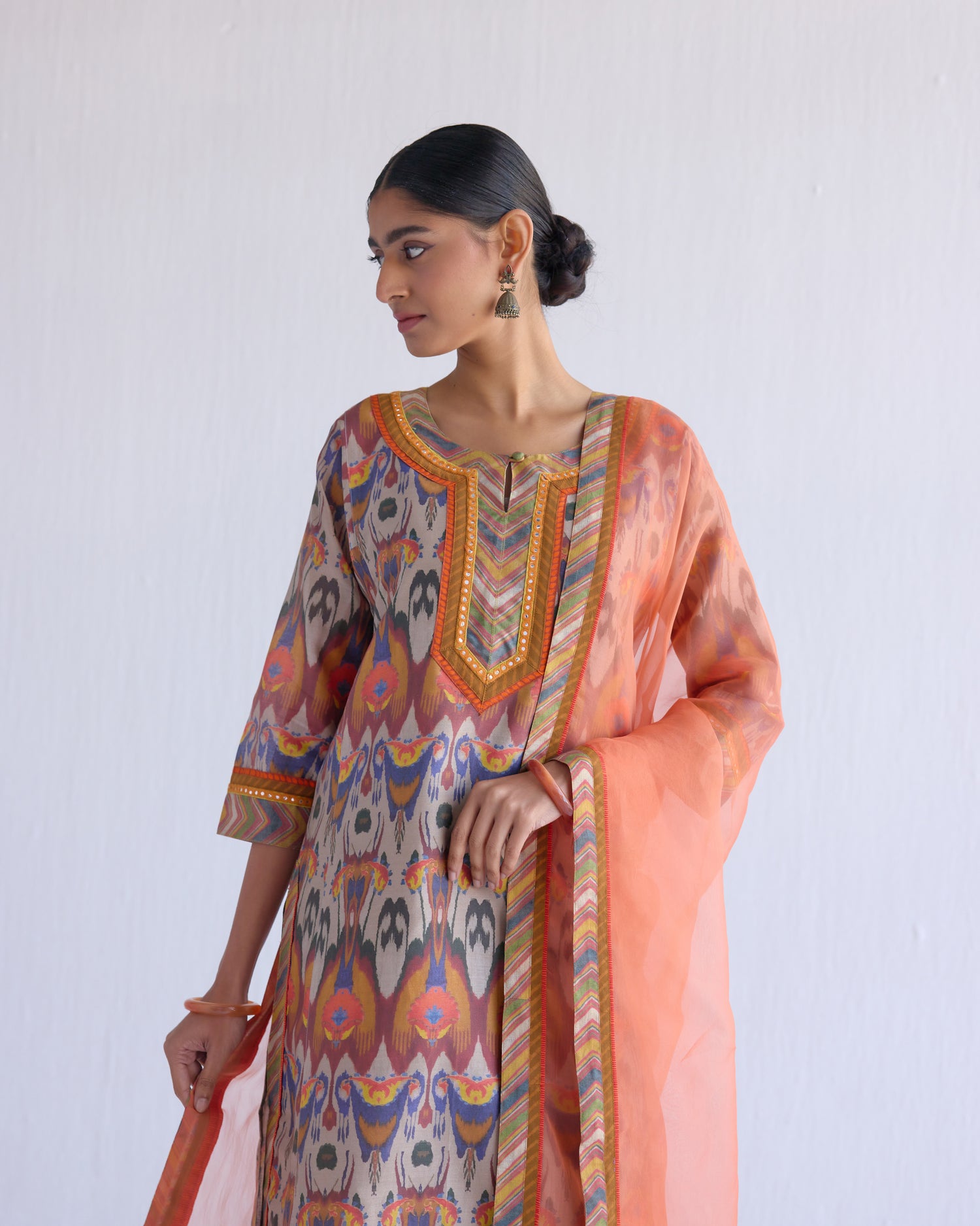 Rozana Kurta Beige Orange (9097751462187)