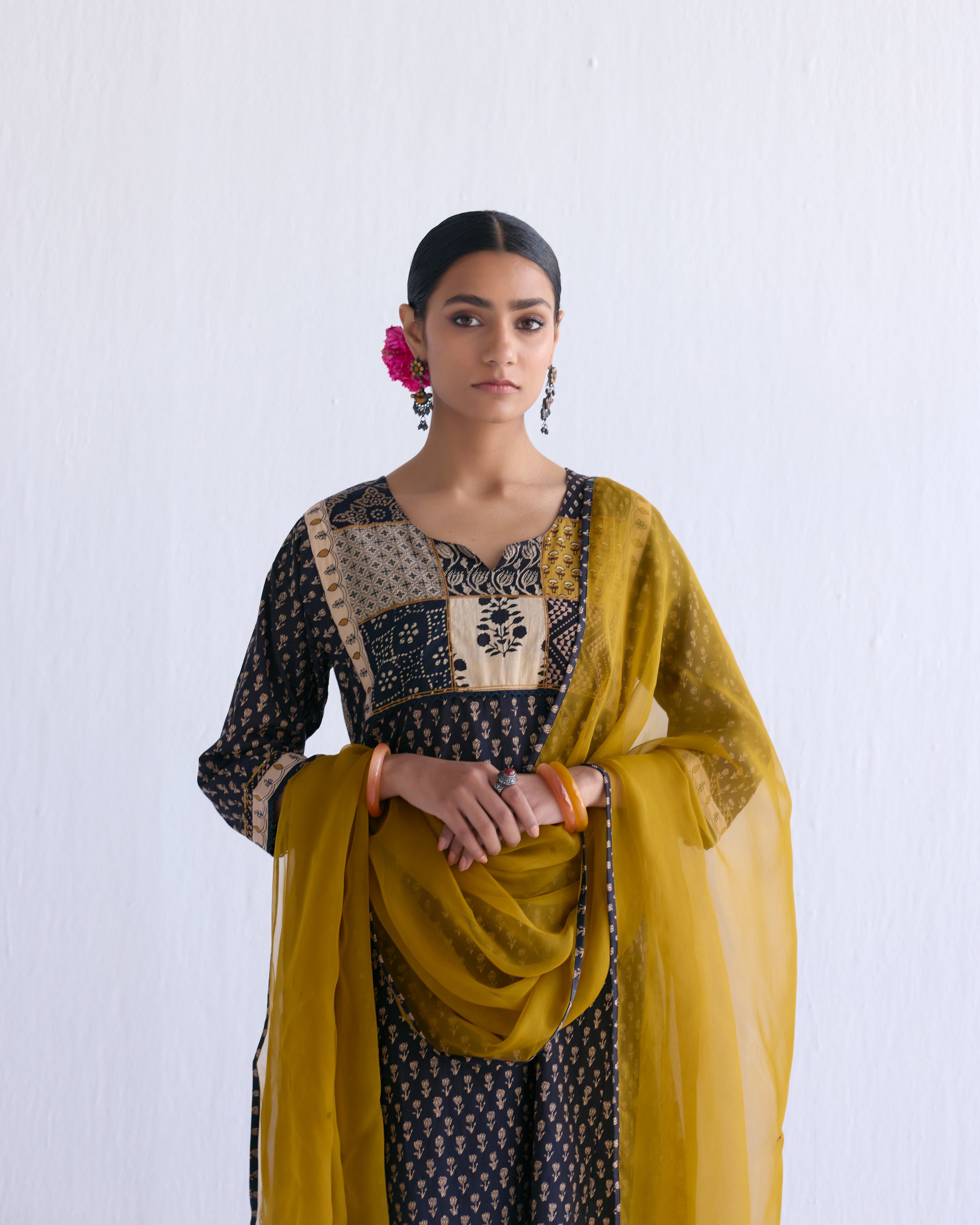 Dienne Dupatta Mustard (9097446588715)