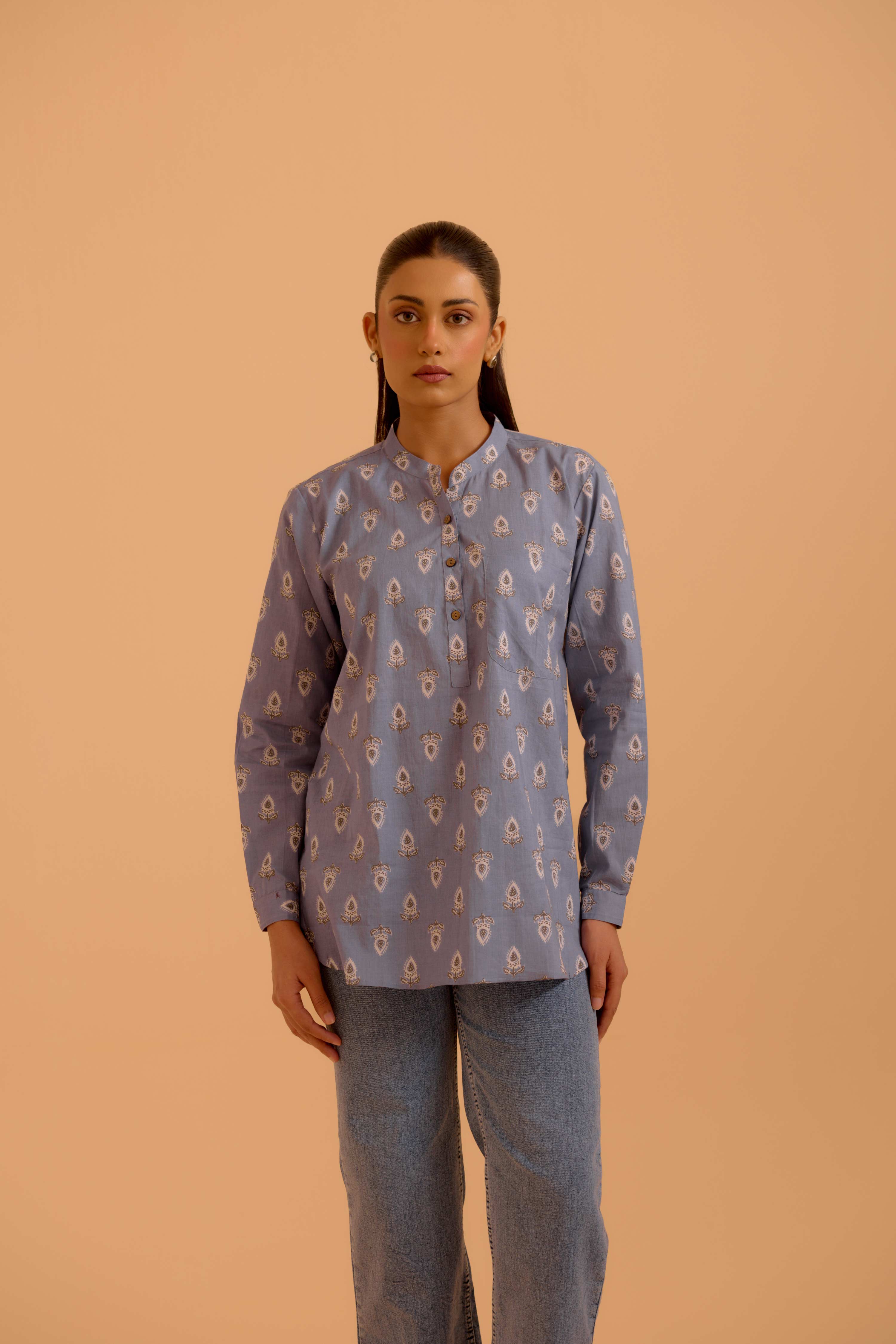 Zoha Top Ice Blue