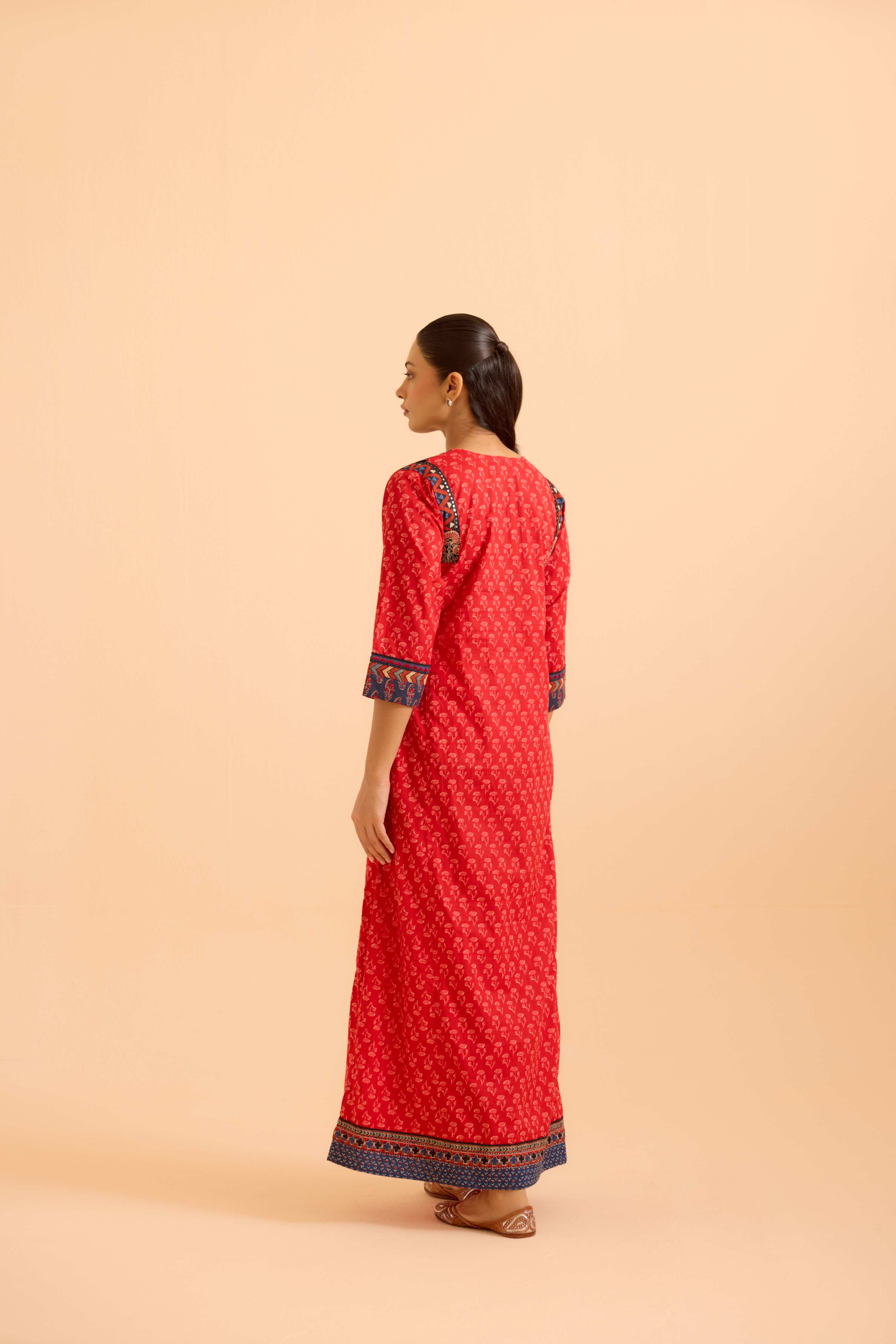Rozana Red Caftan