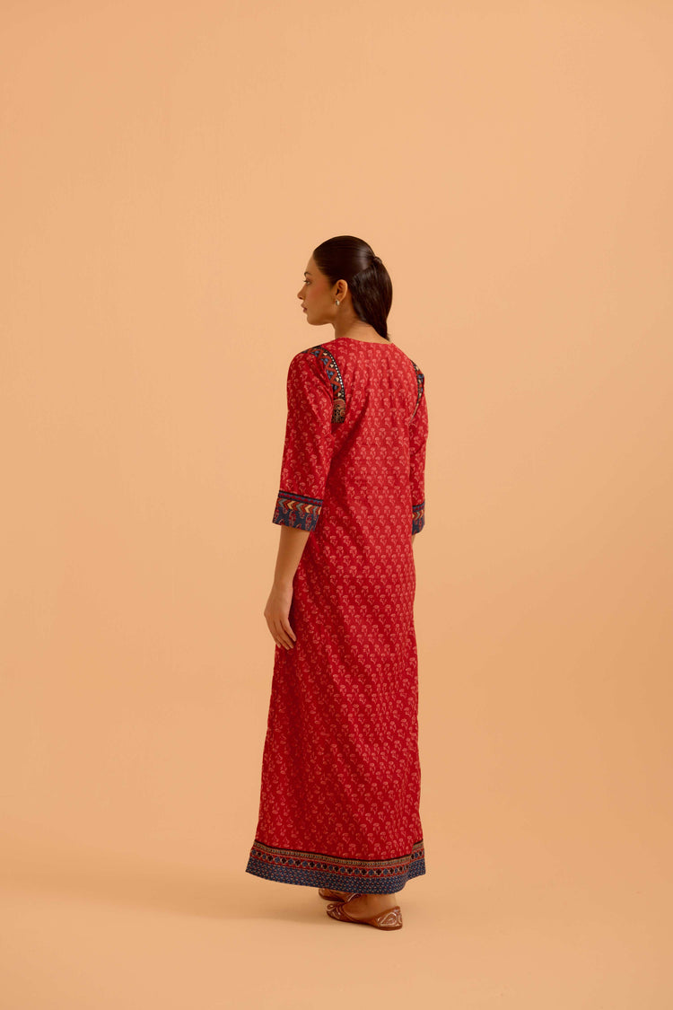Rozana Red Caftan