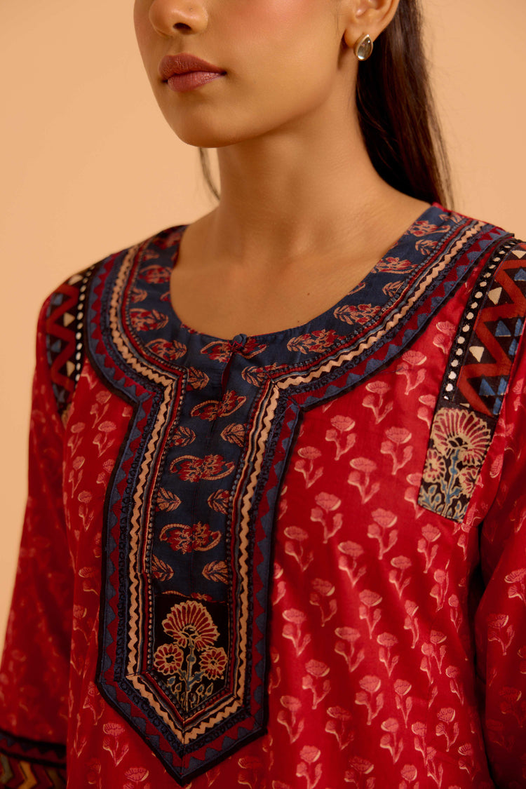 Rozana Red Caftan