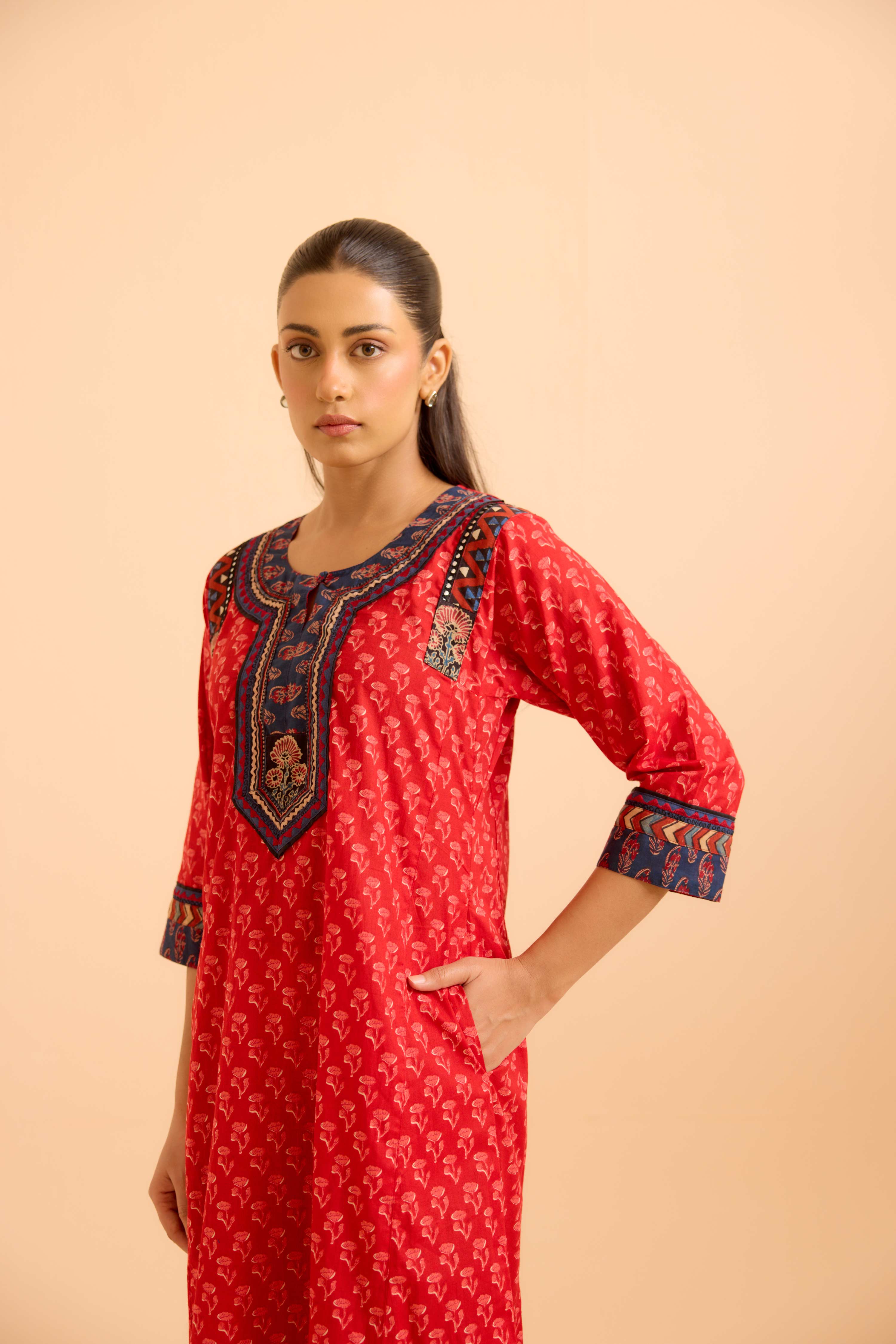 Rozana Red Caftan