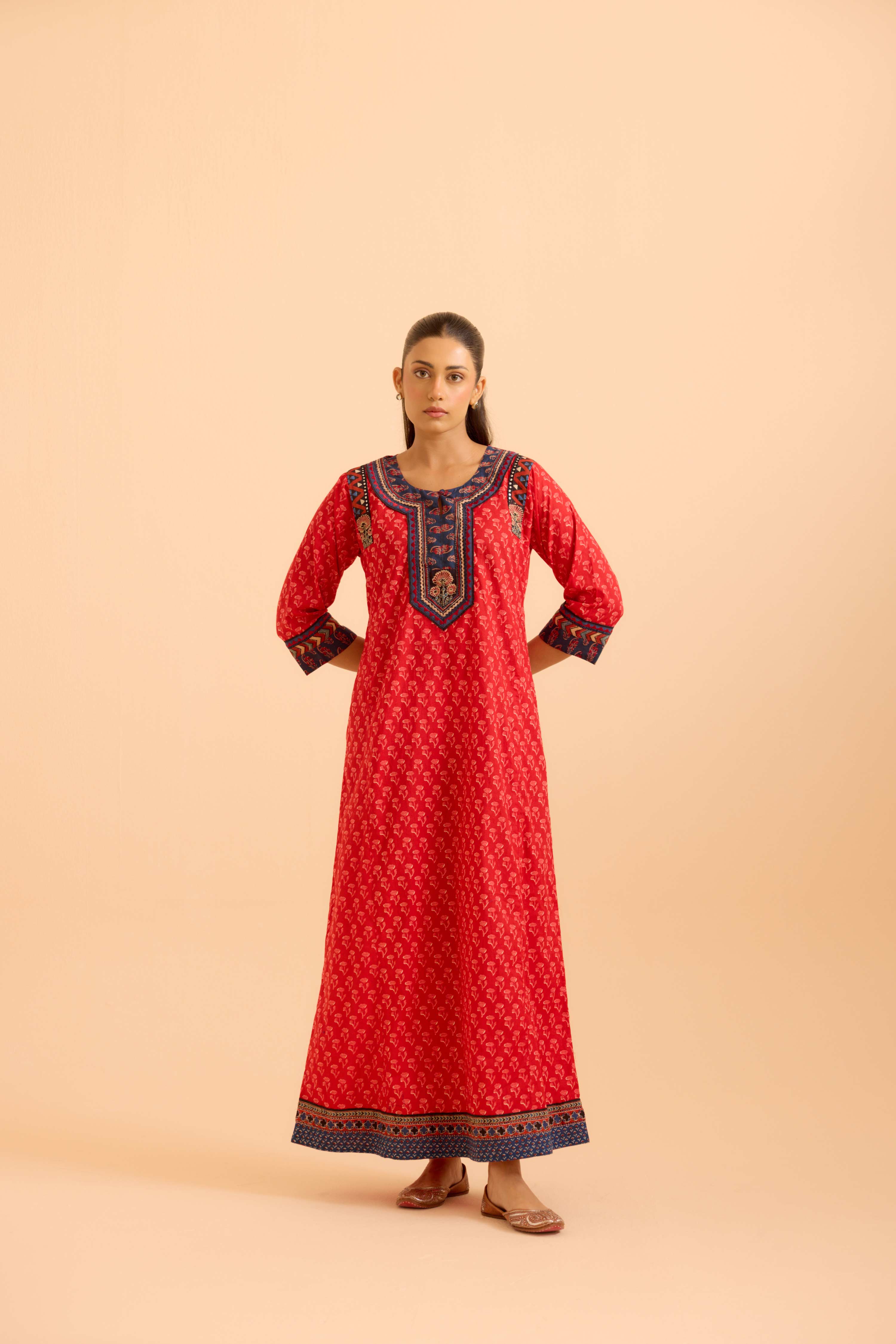 Rozana Red Caftan