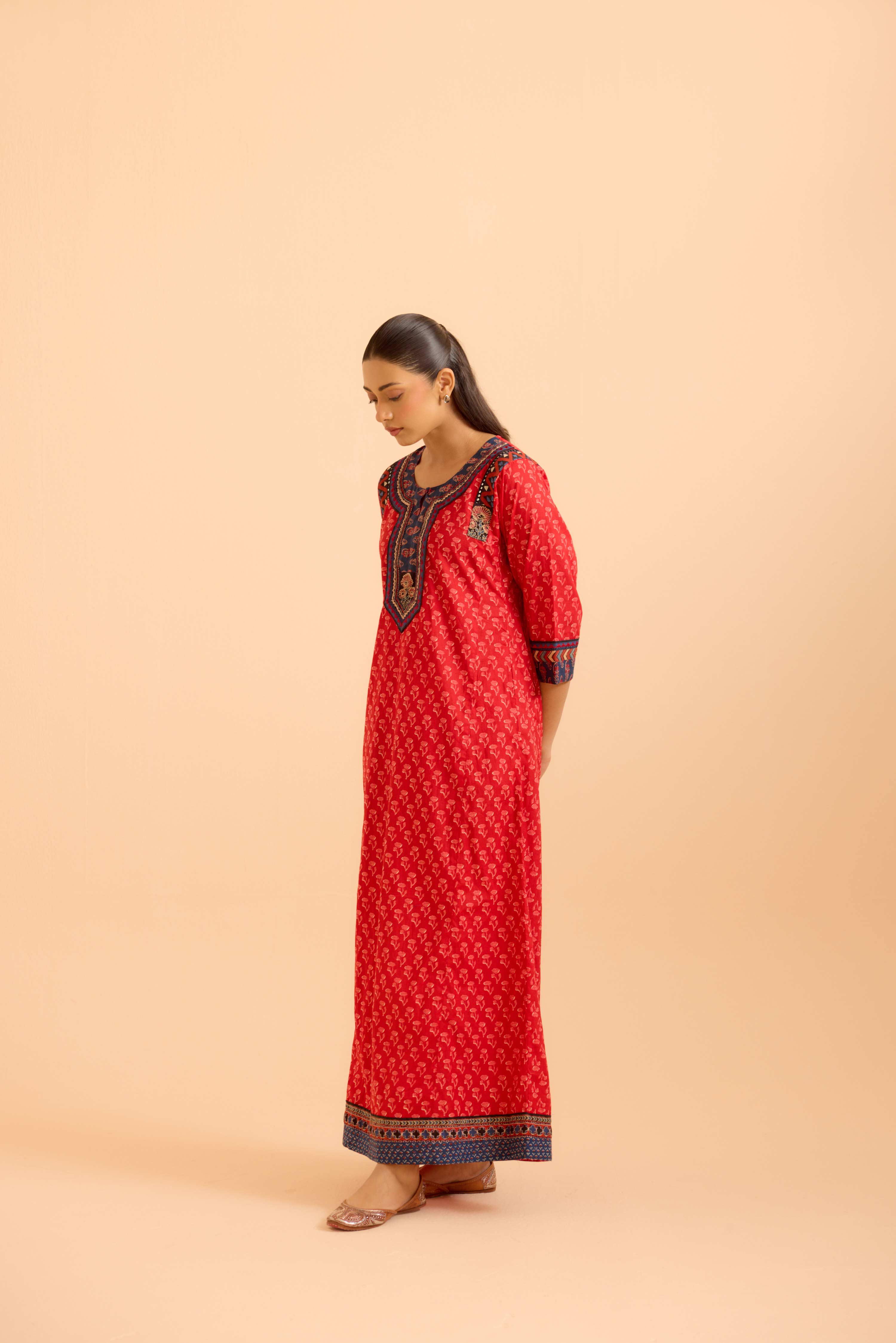 Rozana Red Caftan