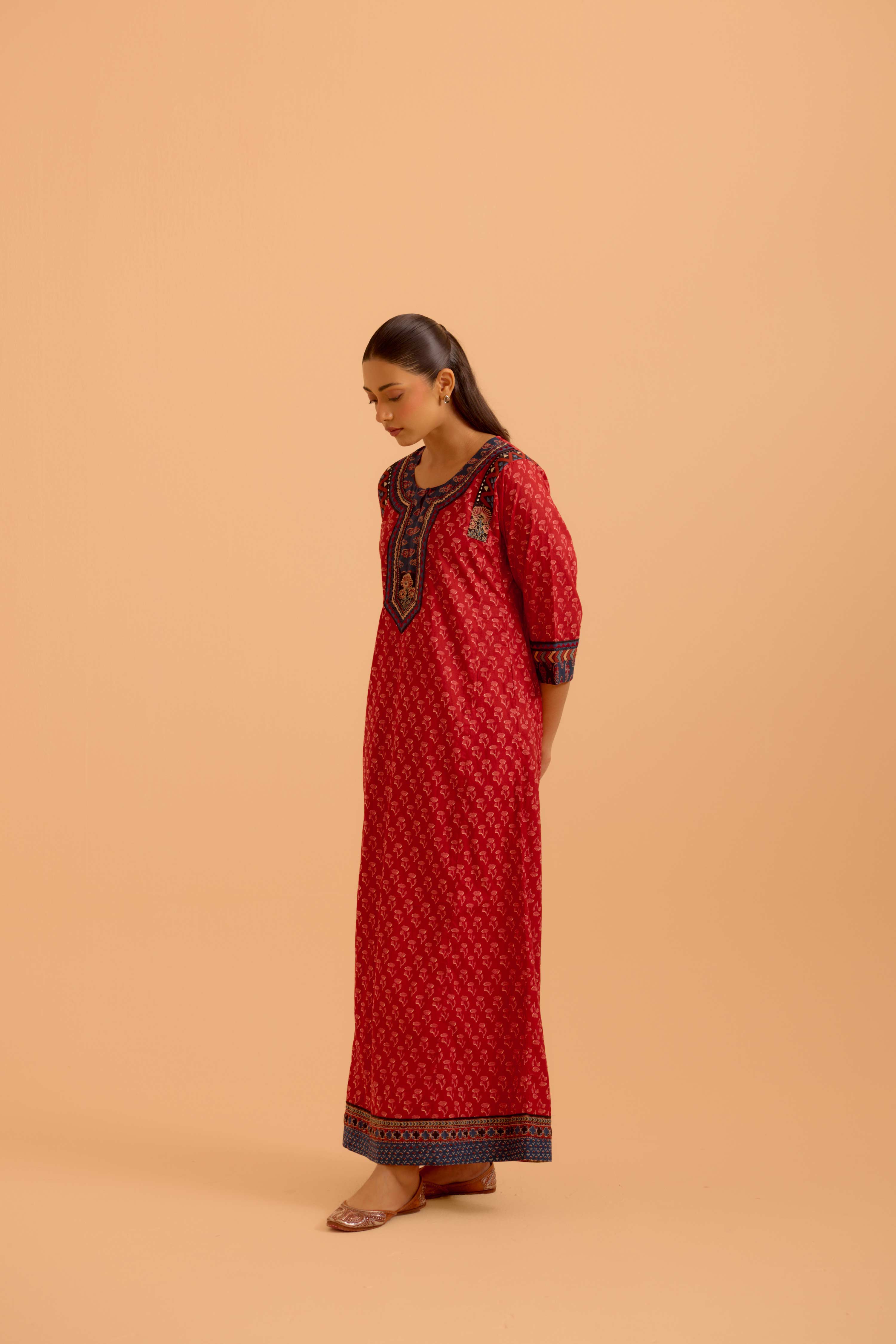 Rozana Red Caftan