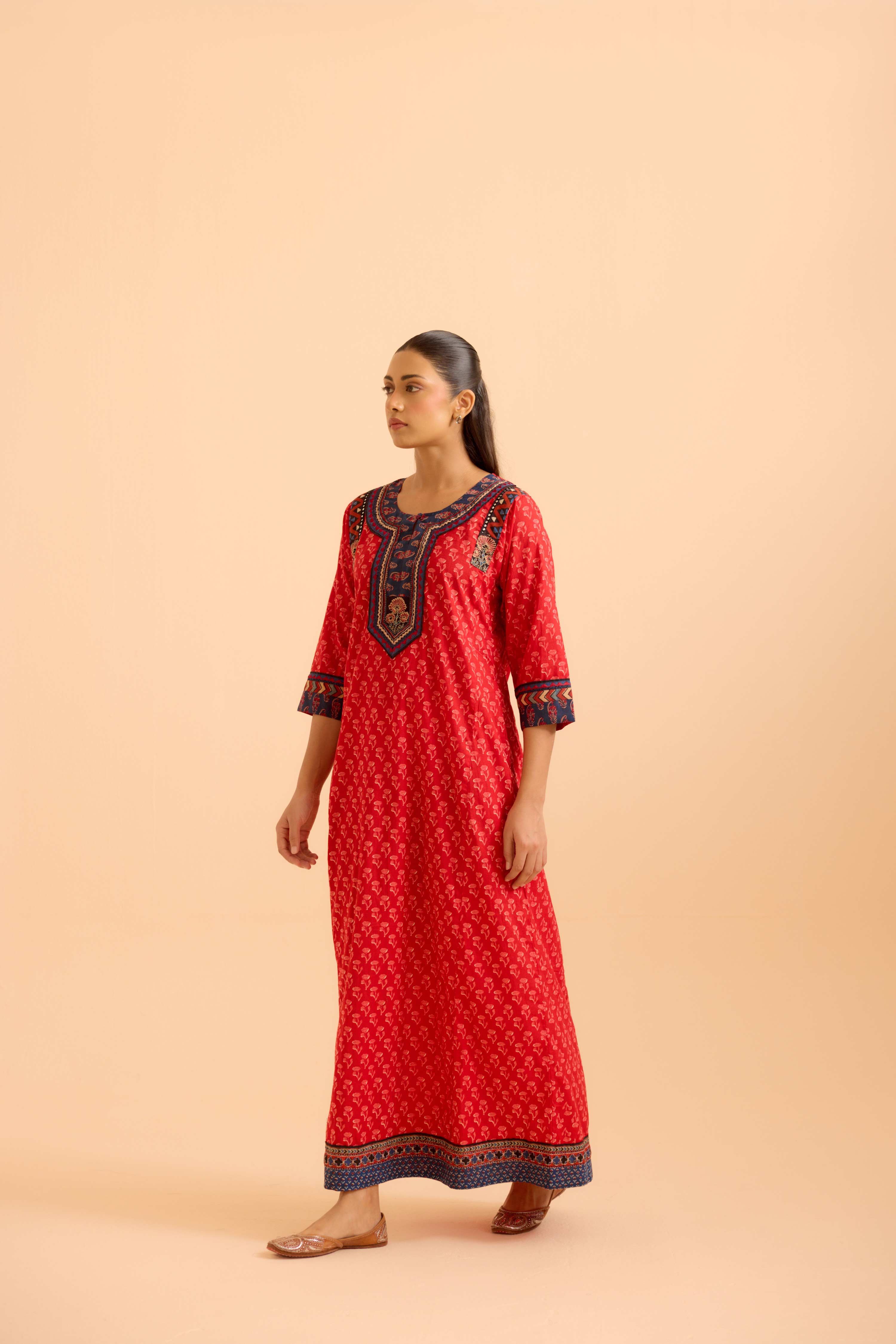 Rozana Red Caftan