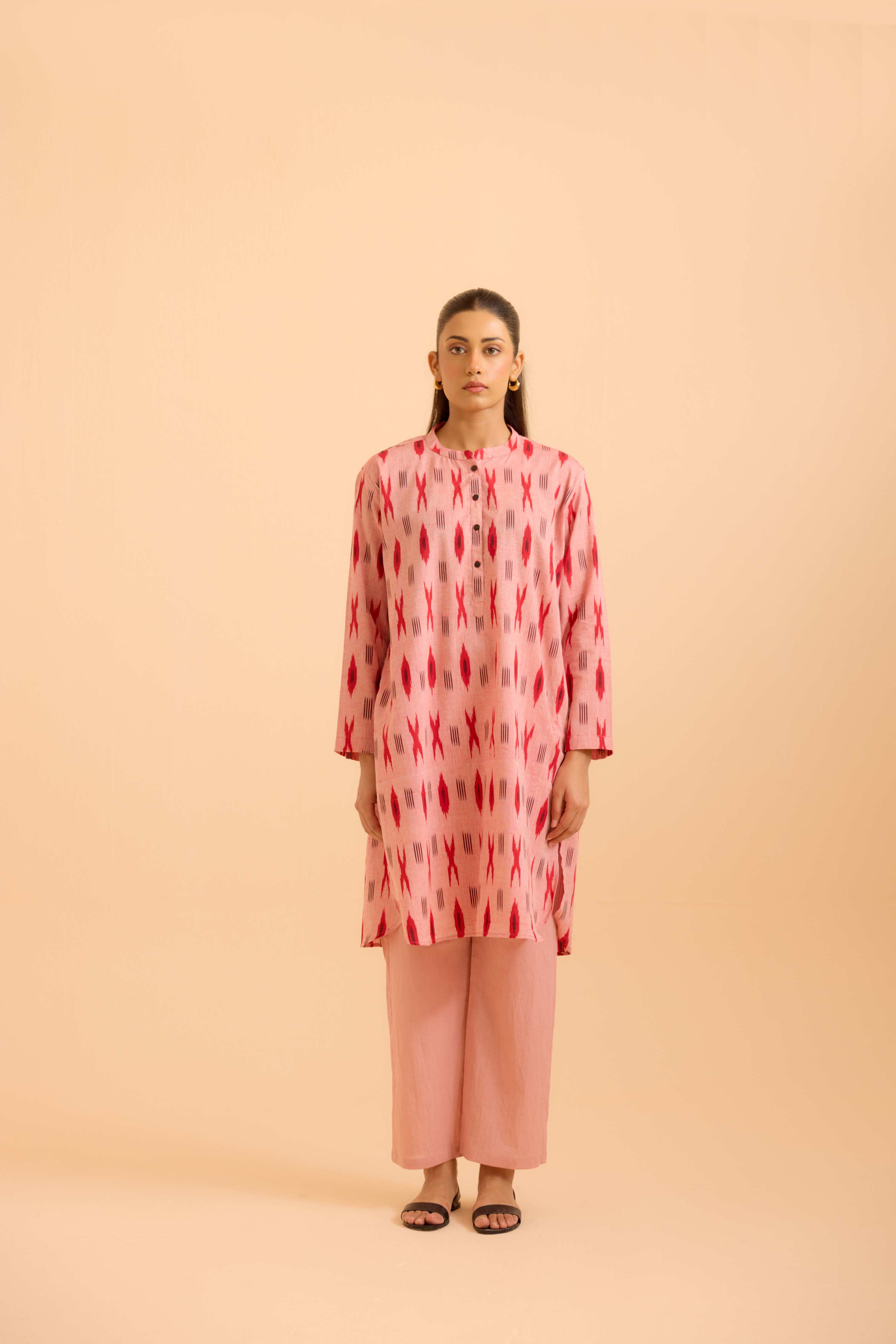 Cora Tunic Co-Ord Baby Pink