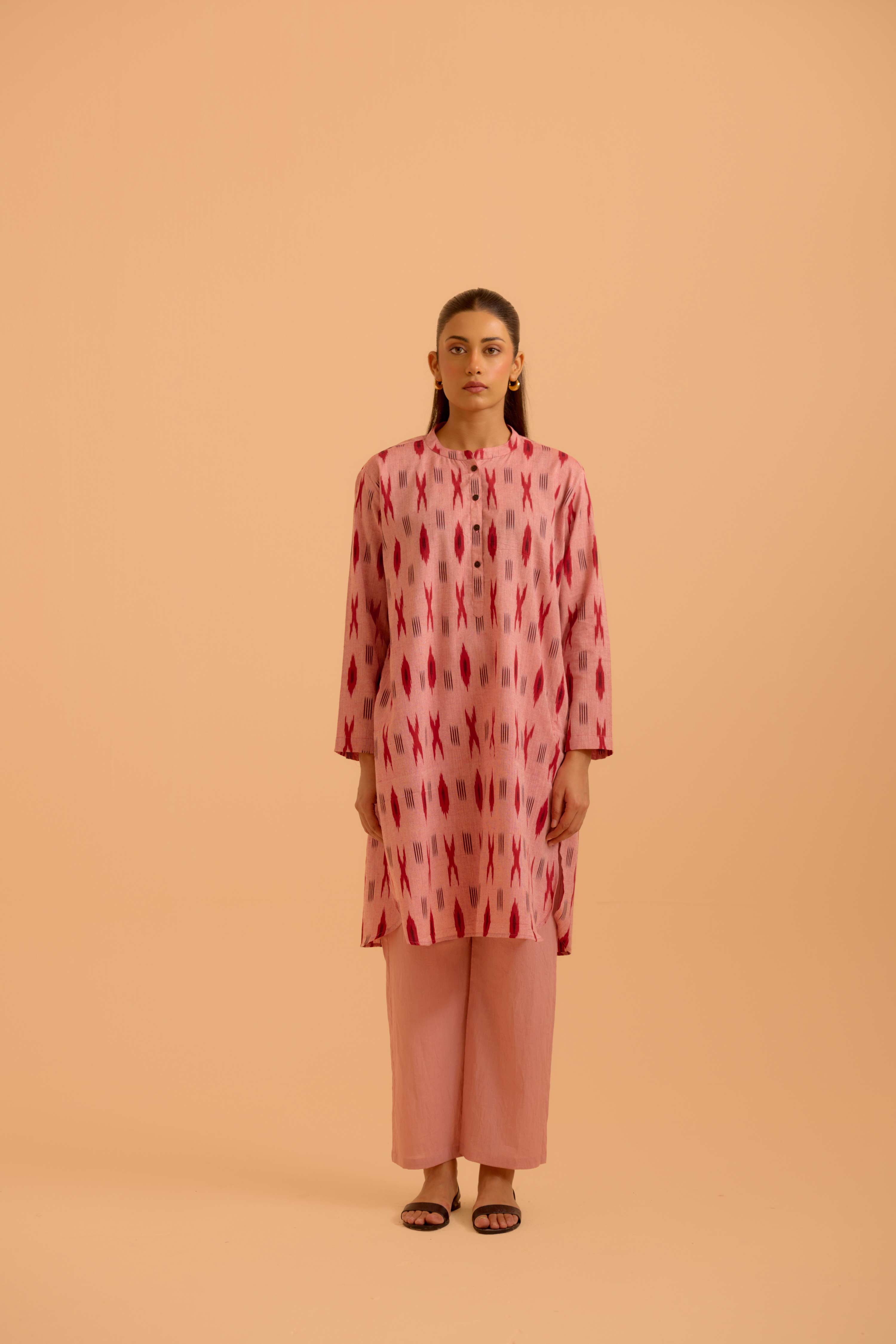 Cora Tunic Co-Ord Baby Pink