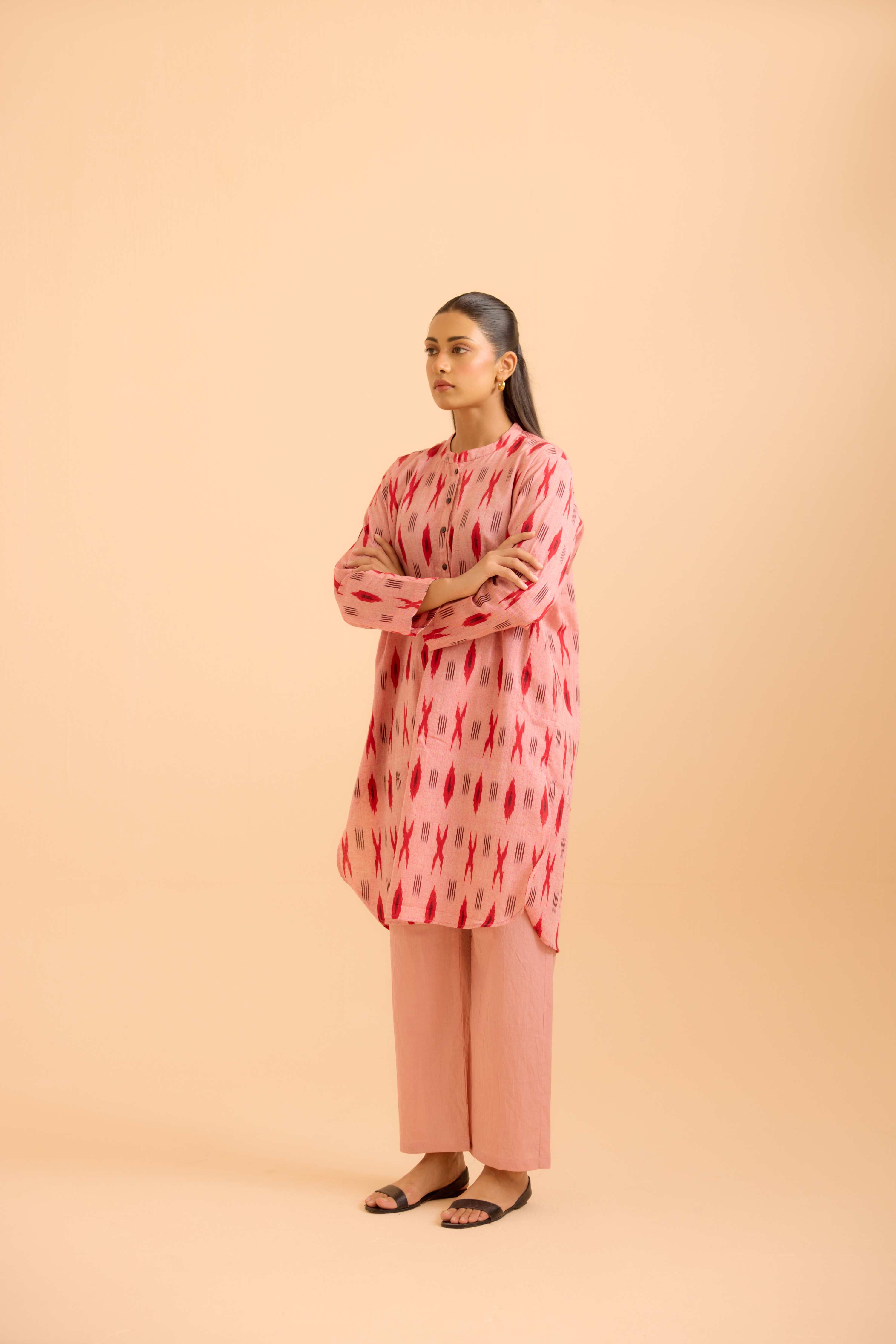 Cora Tunic Co-Ord Baby Pink