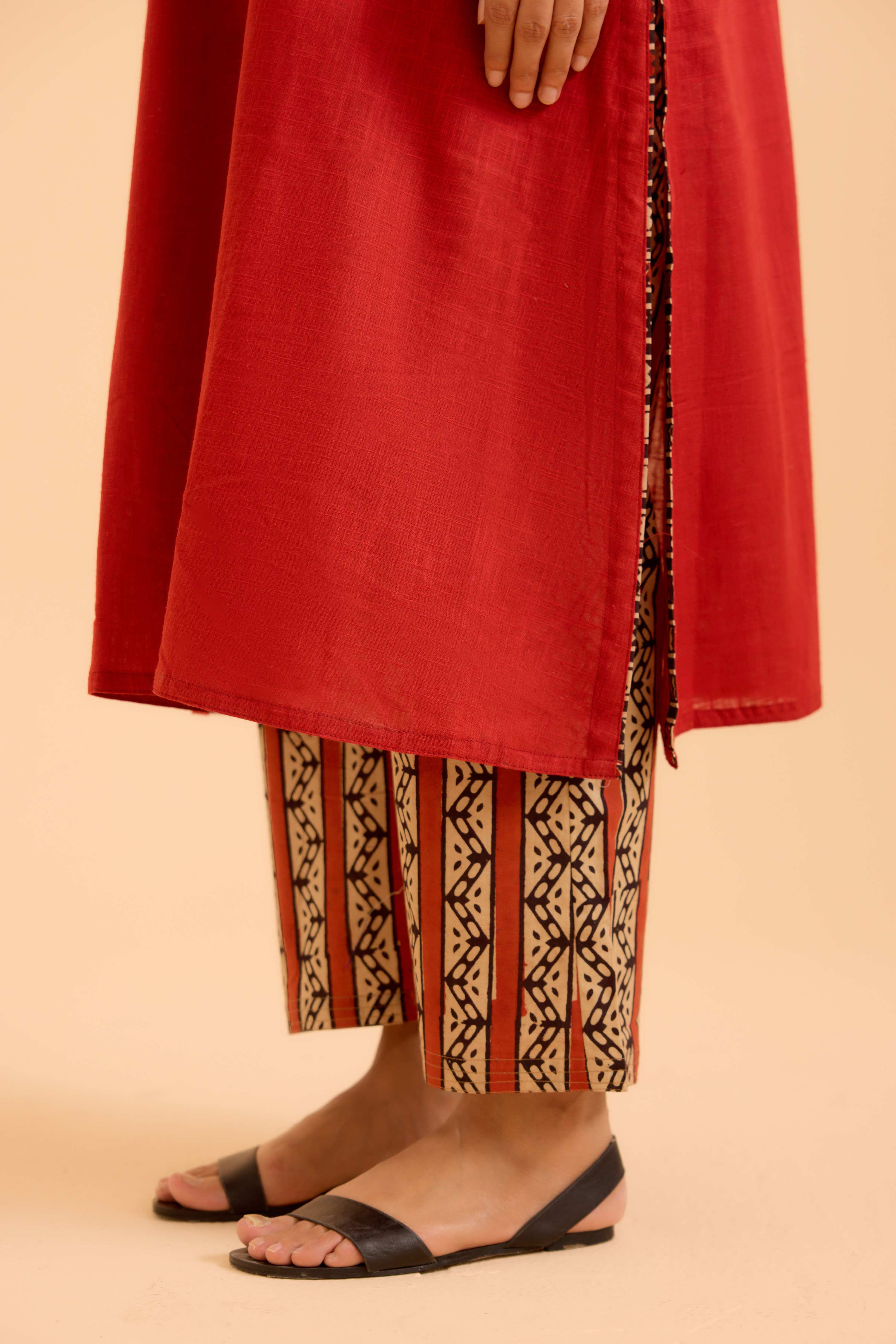 Kaia Cotton Slub Co-Ord Set Red