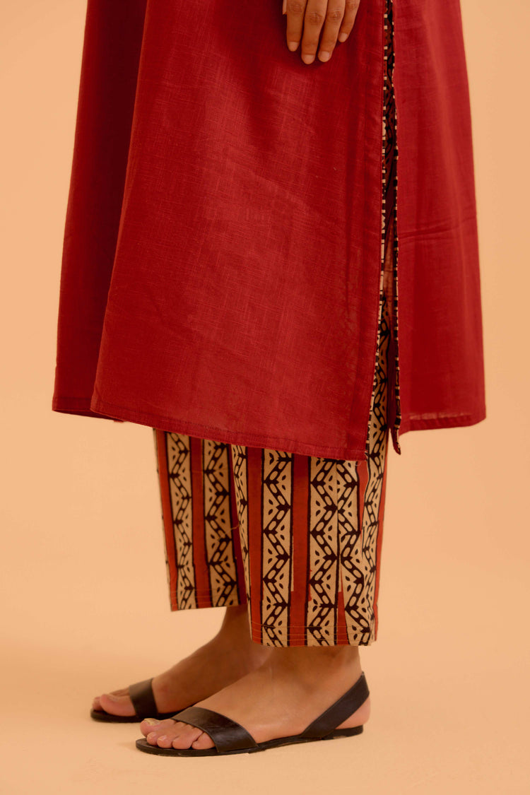 Kaia Cotton Slub Co-Ord Set Red