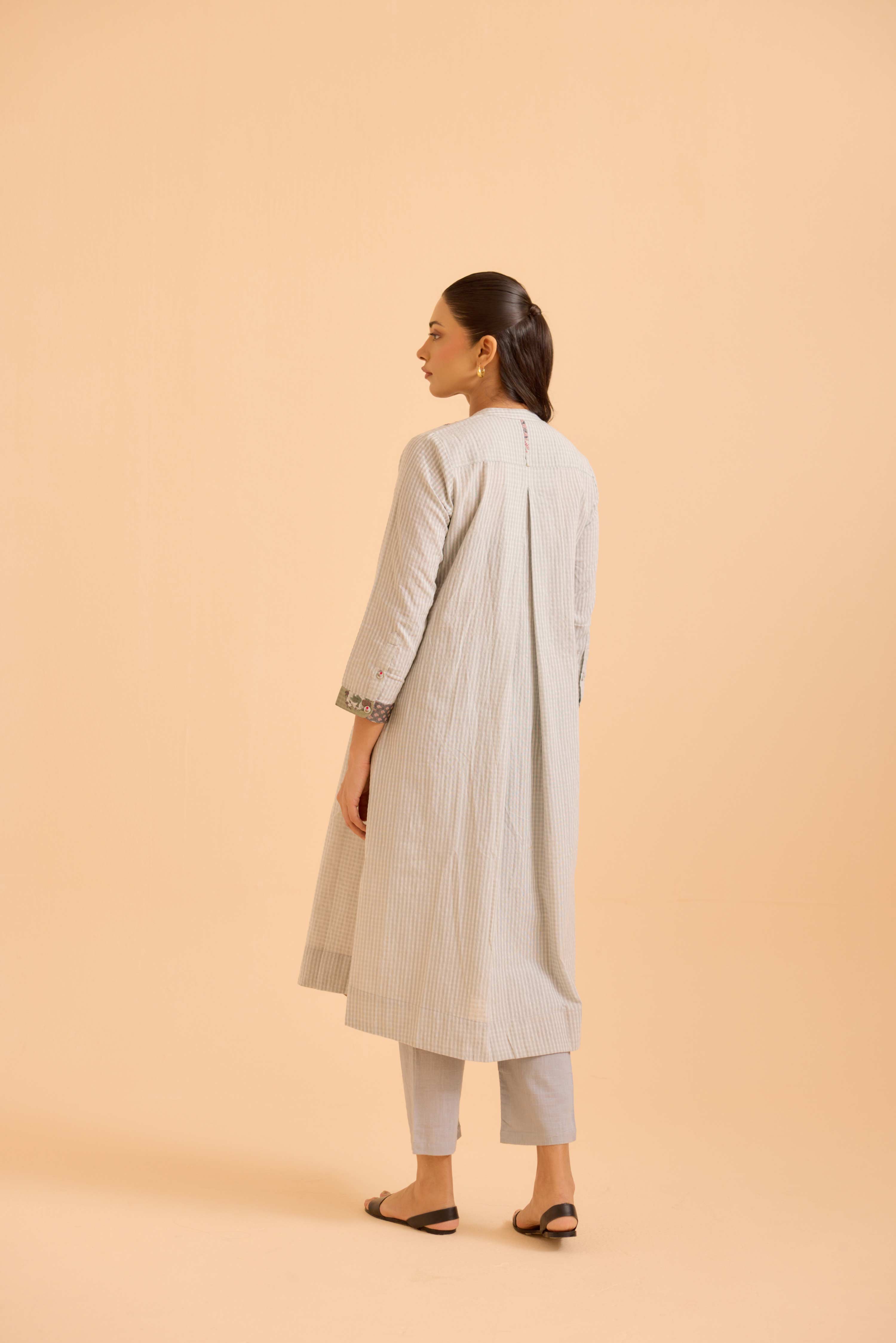 Moko Cotton Printed Co-Ord Set Grey