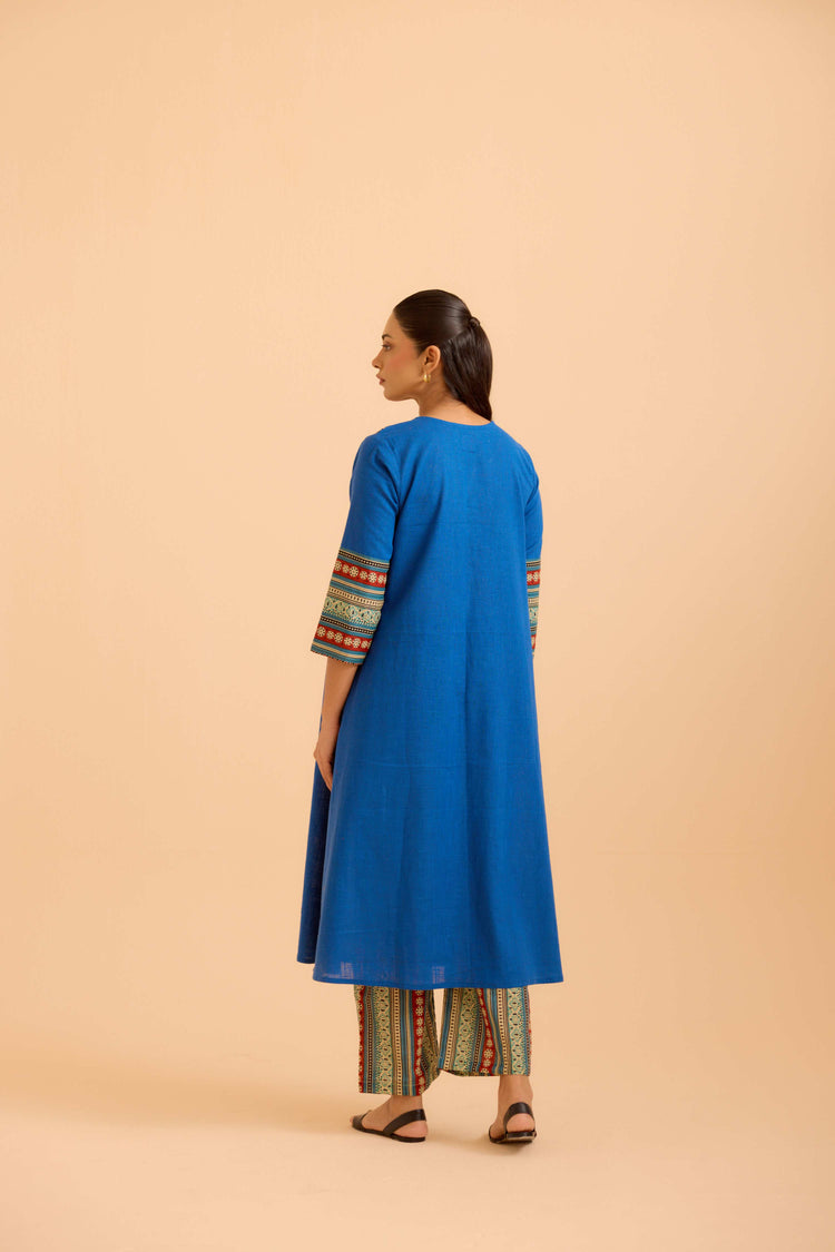 Kaia Cotton Slub Co-Ord Set Blue