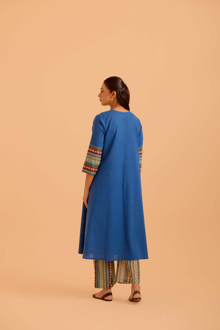Kaia Cotton Slub Co-Ord Set Blue