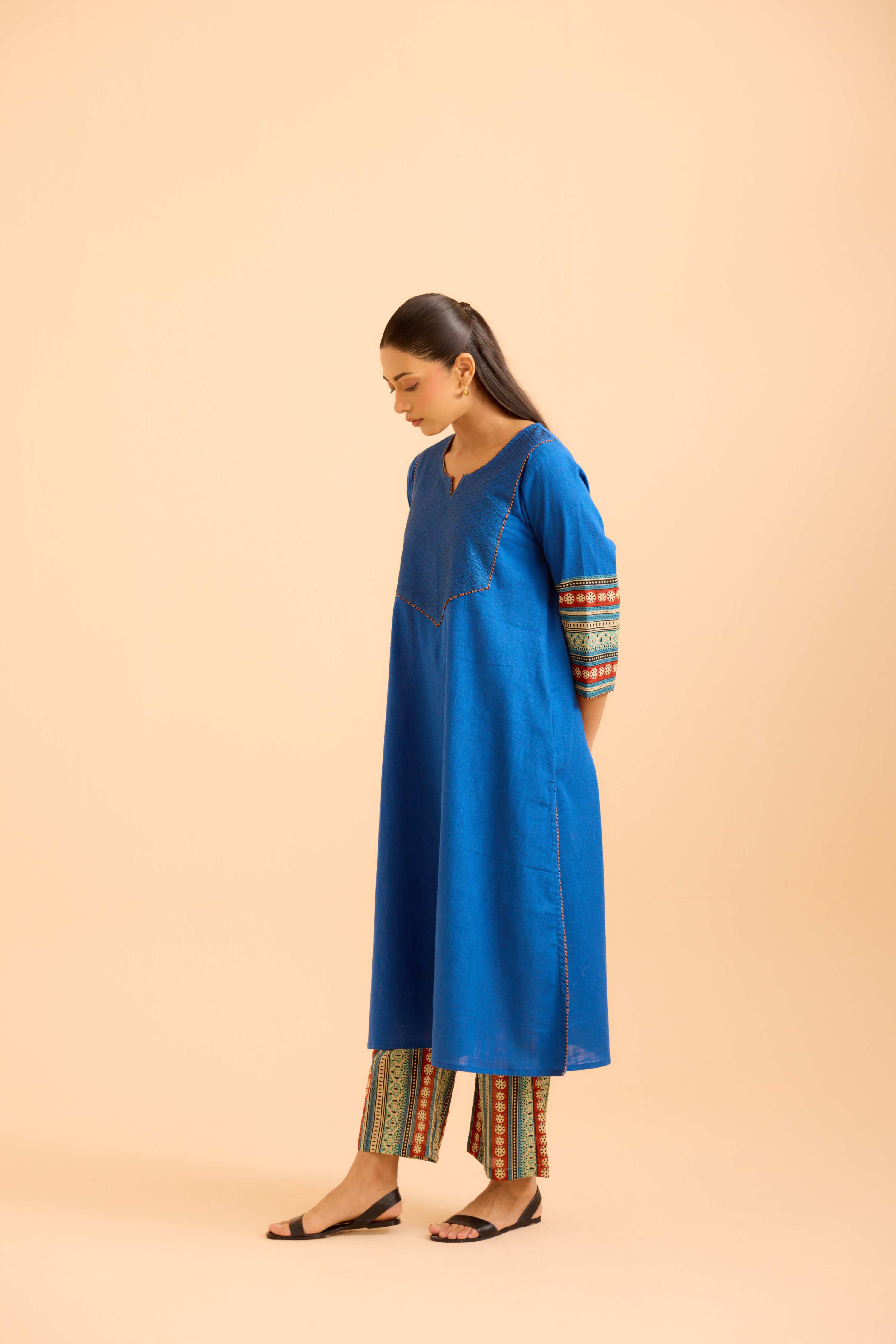 Kaia Cotton Slub Co-Ord Set Blue