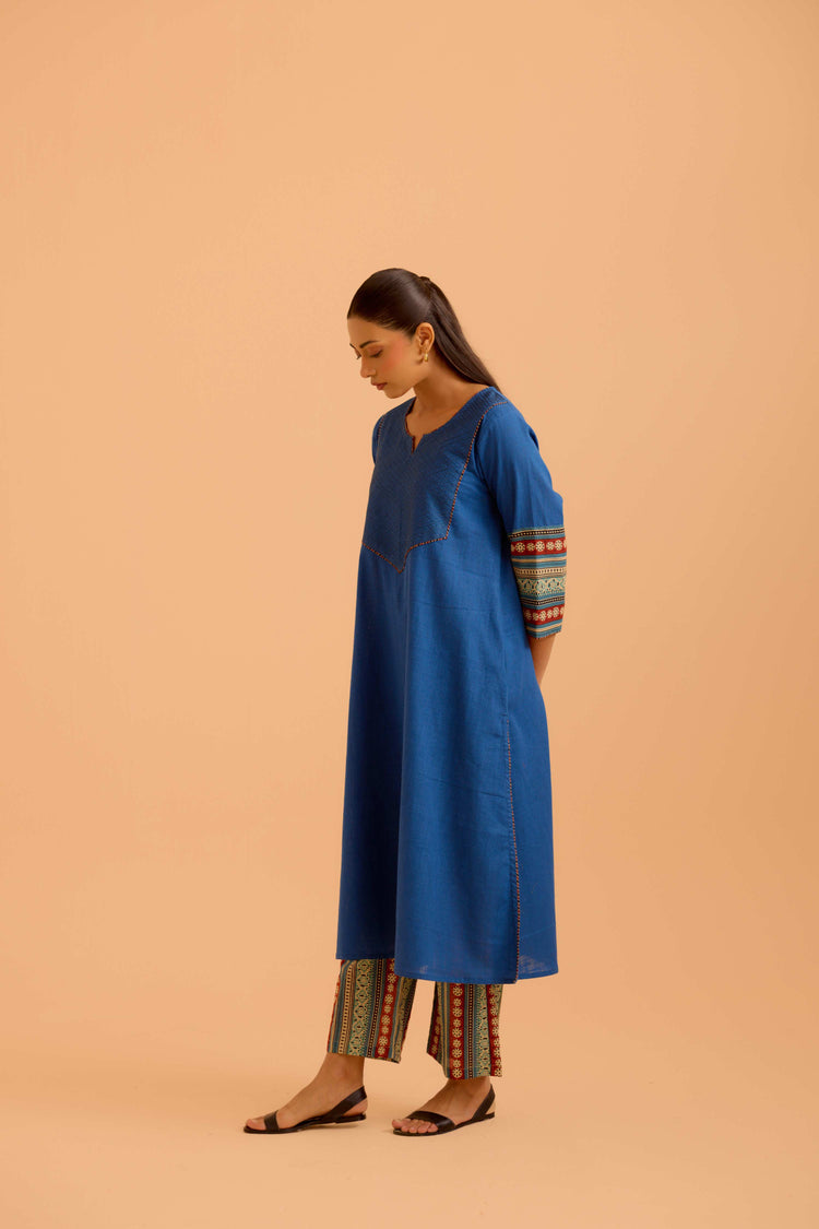 Kaia Cotton Slub Co-Ord Set Blue