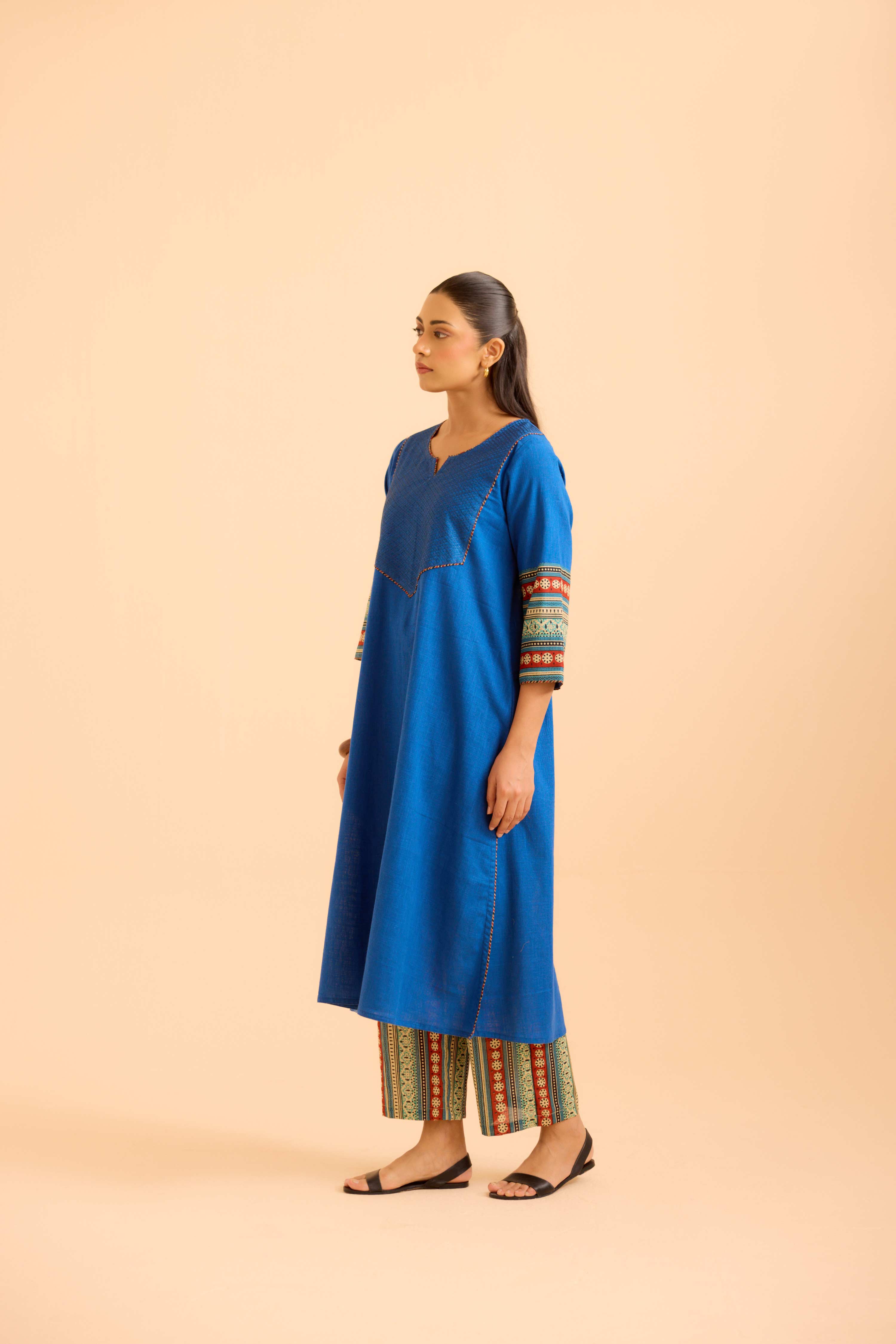 Kaia Cotton Slub Co-Ord Set Blue
