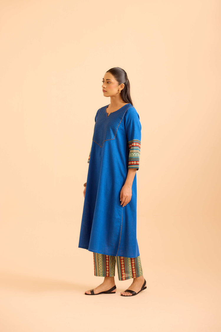 Kaia Cotton Slub Co-Ord Set Blue