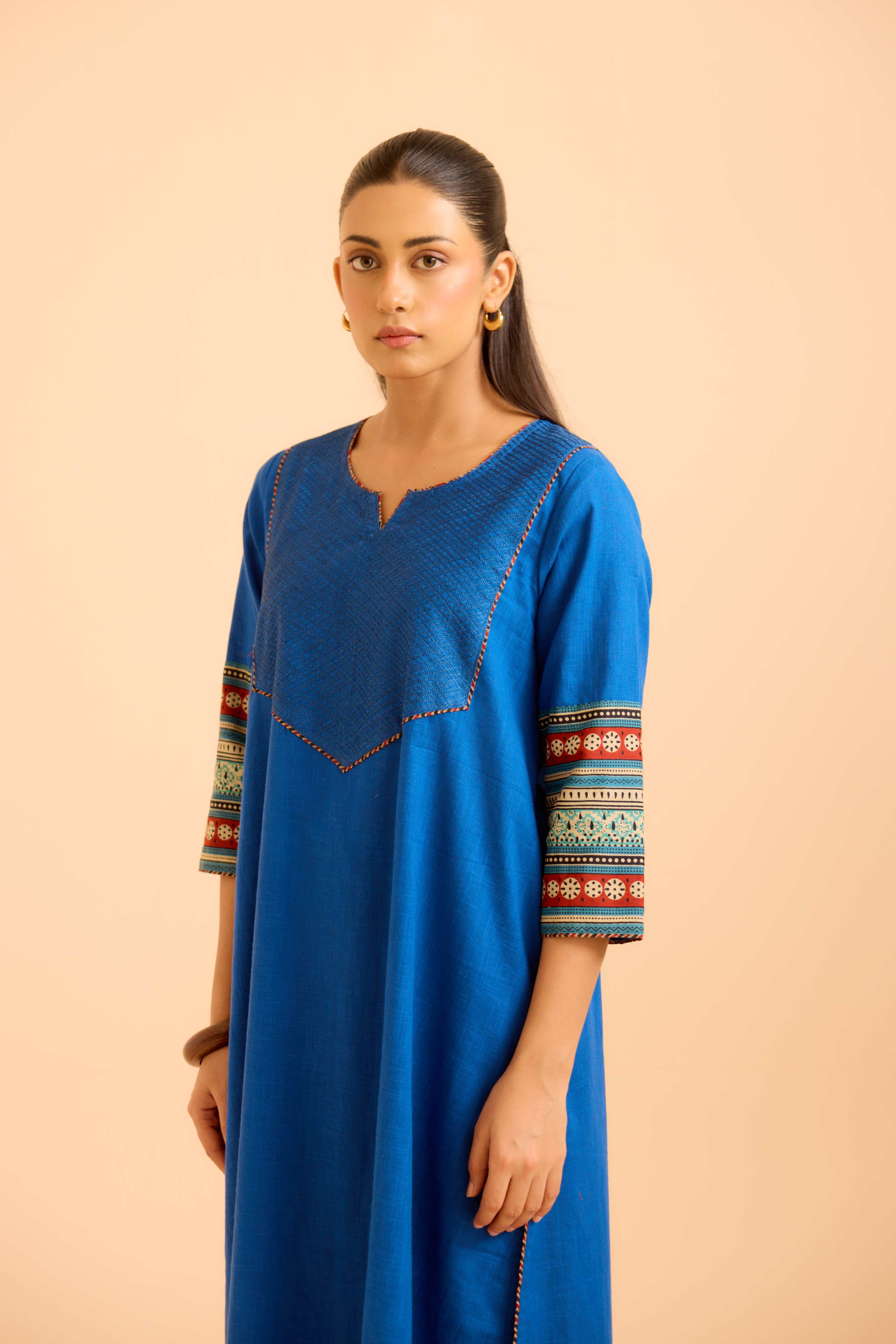 Kaia Cotton Slub Co-Ord Set Blue