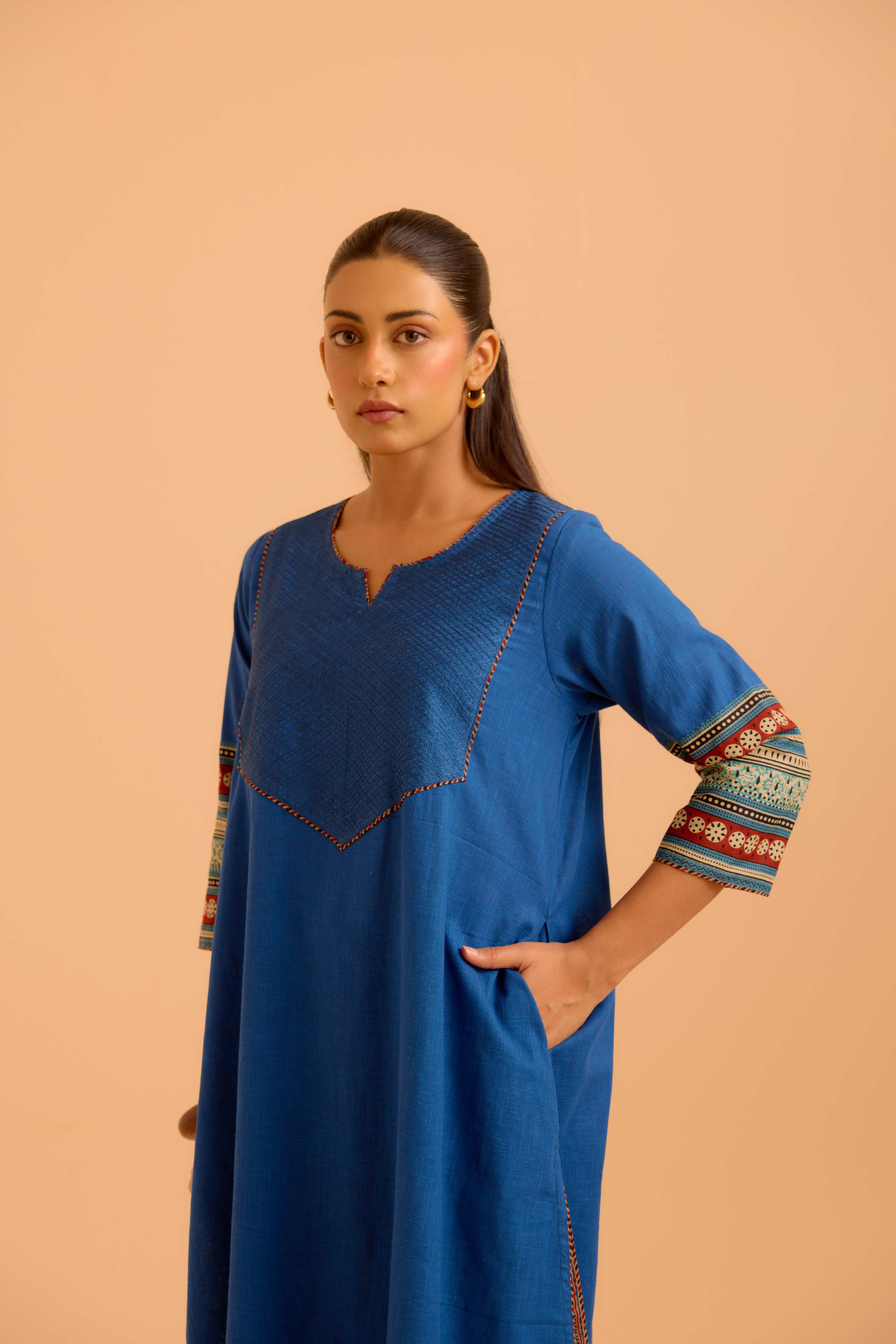Kaia Cotton Slub Co-Ord Set Blue