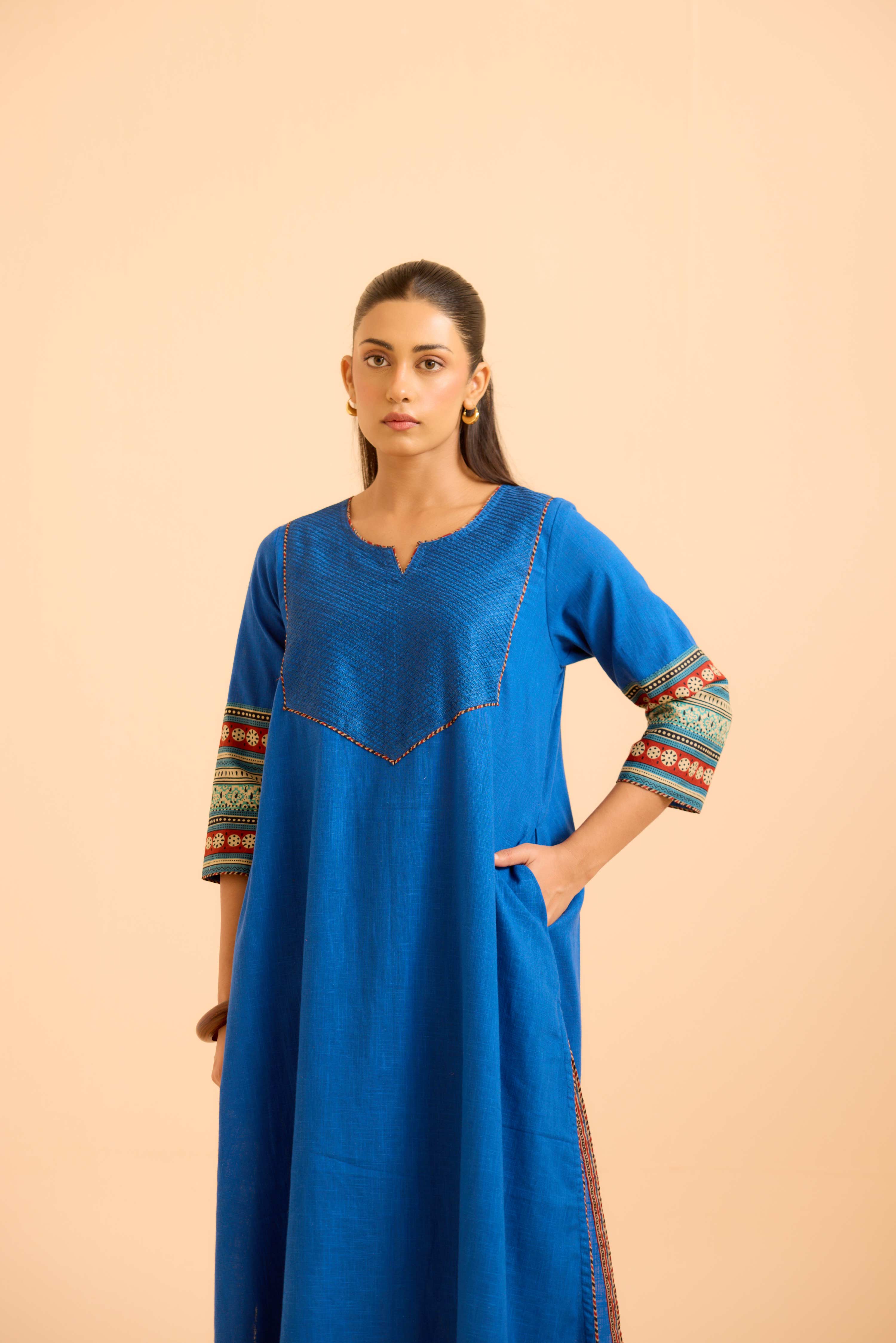 Kaia Cotton Slub Co-Ord Set Blue