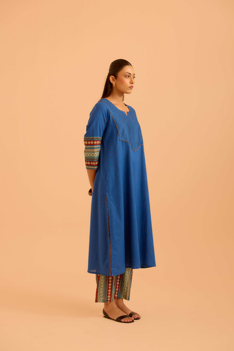 Kaia Cotton Slub Co-Ord Set Blue