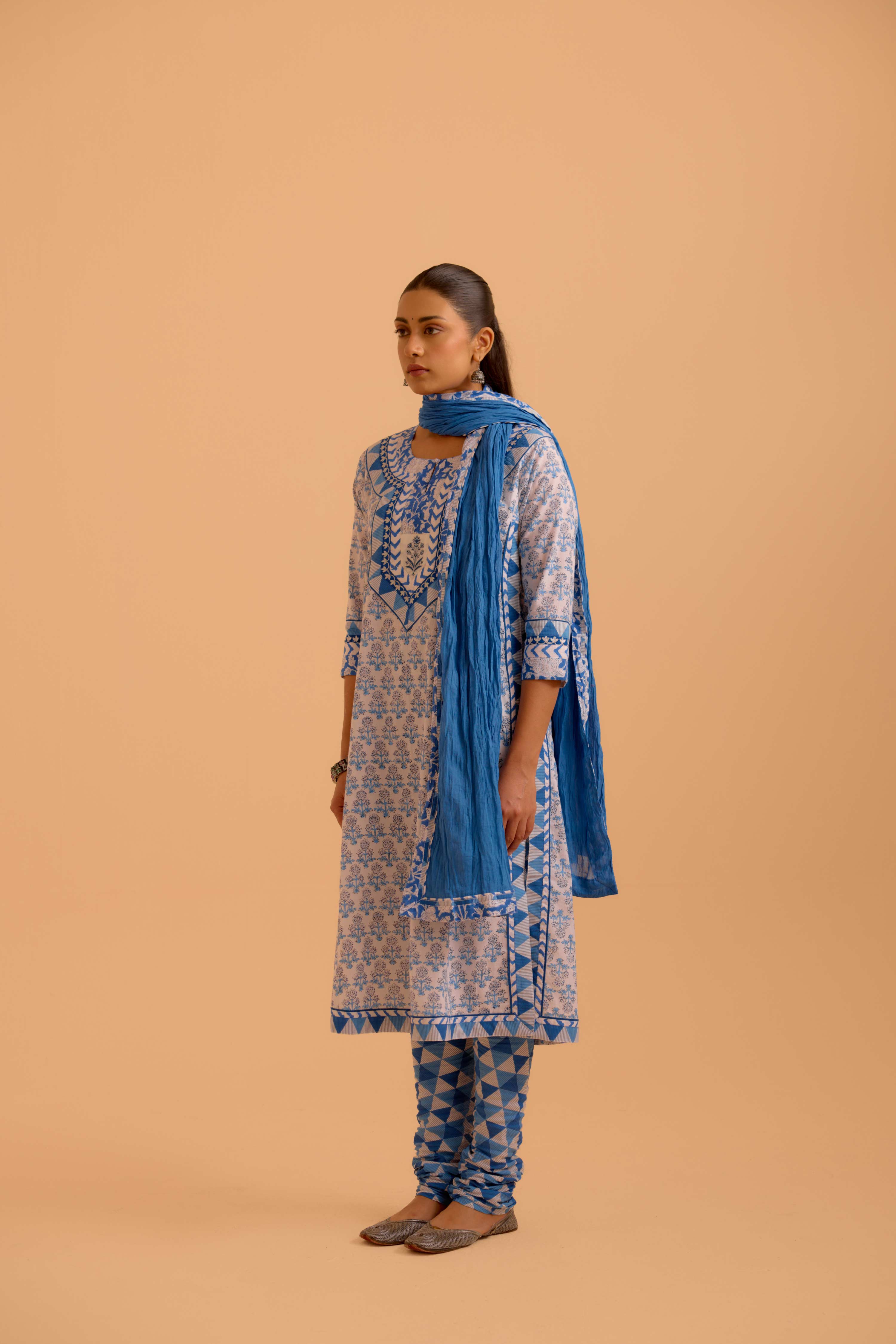 Rozana Dupatta Blue